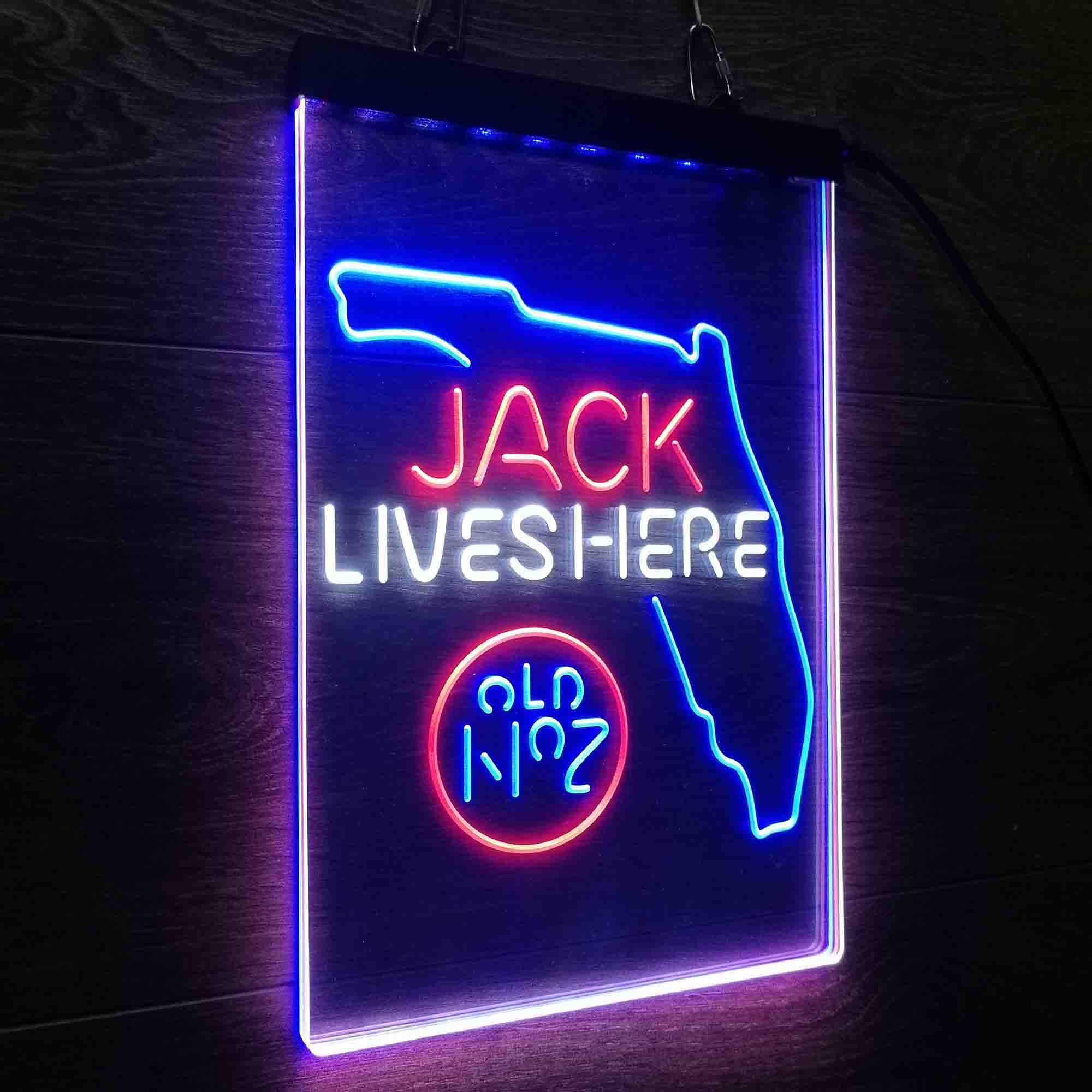 Florida Jack Lives Here Neon LED Sign 3 Colors