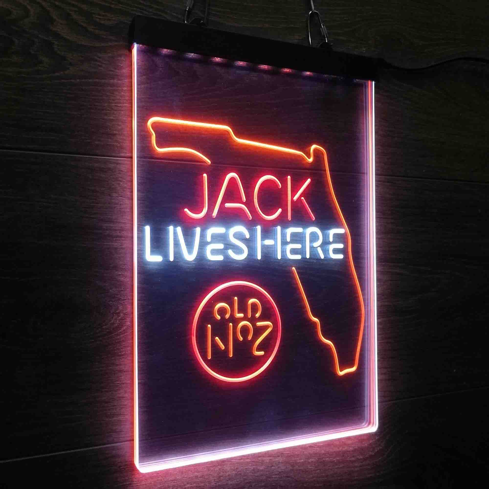 Florida Jack Lives Here Neon LED Sign 3 Colors