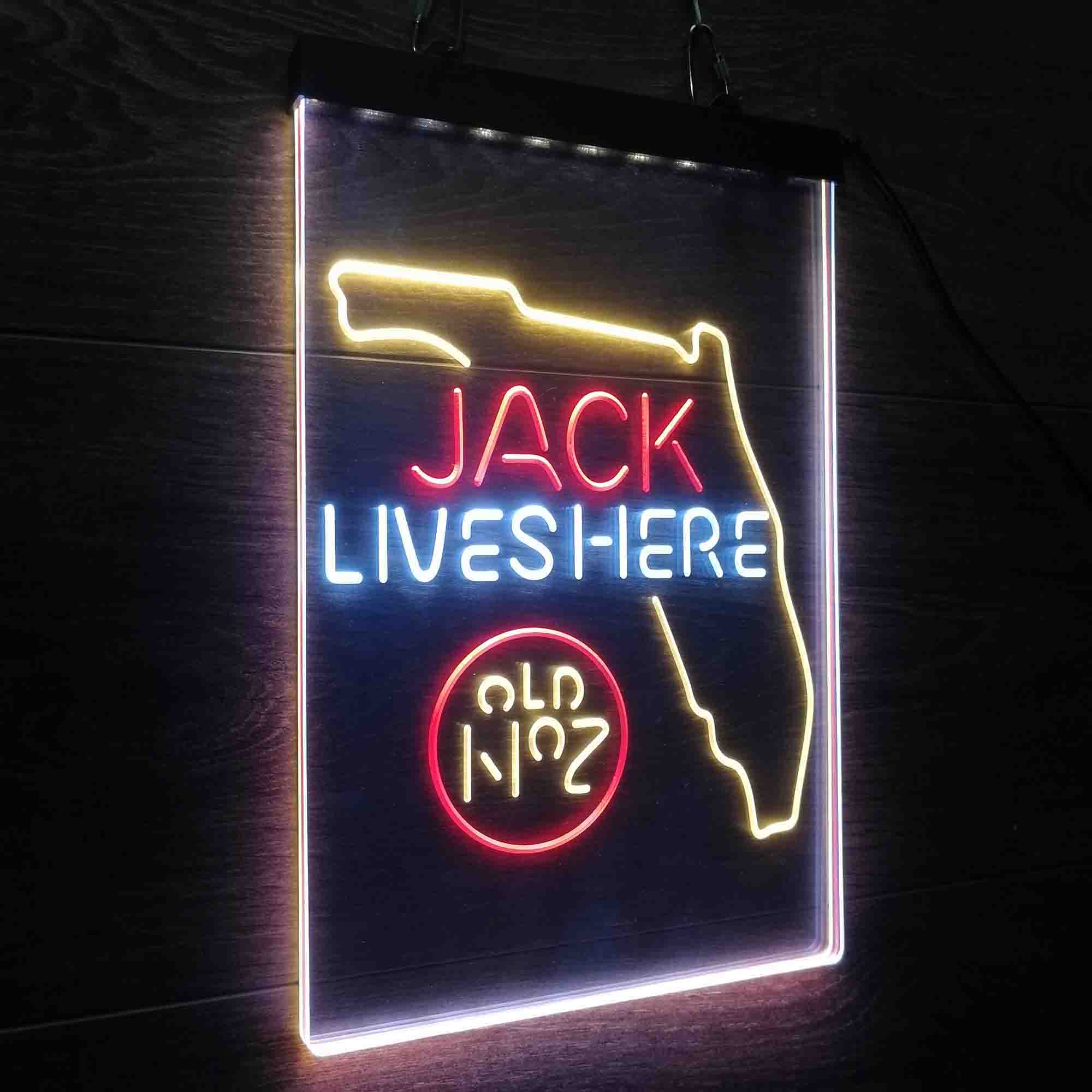 Florida Jack Lives Here Neon LED Sign 3 Colors