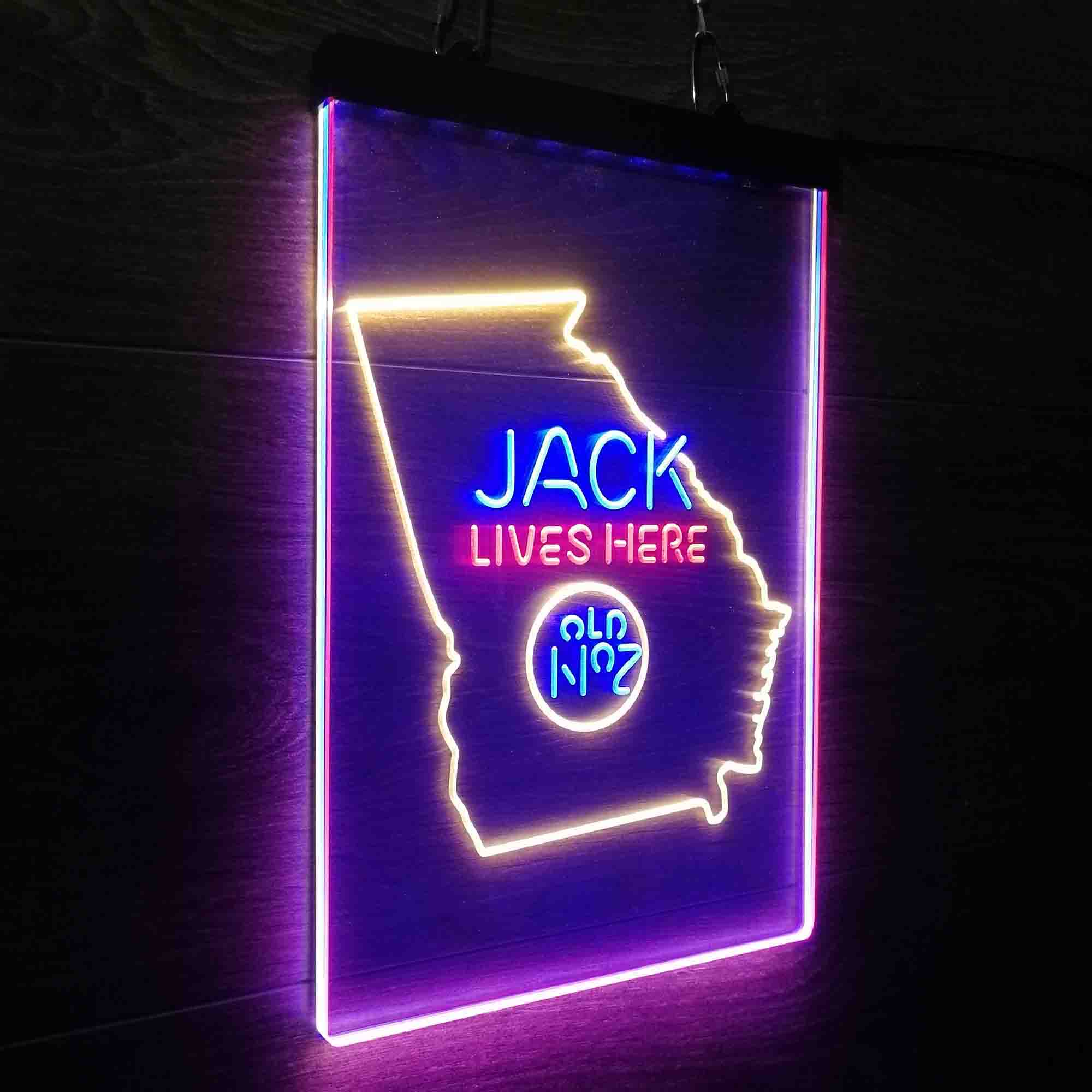 Georgia Jack Lives Here Neon LED Sign 3 Colors