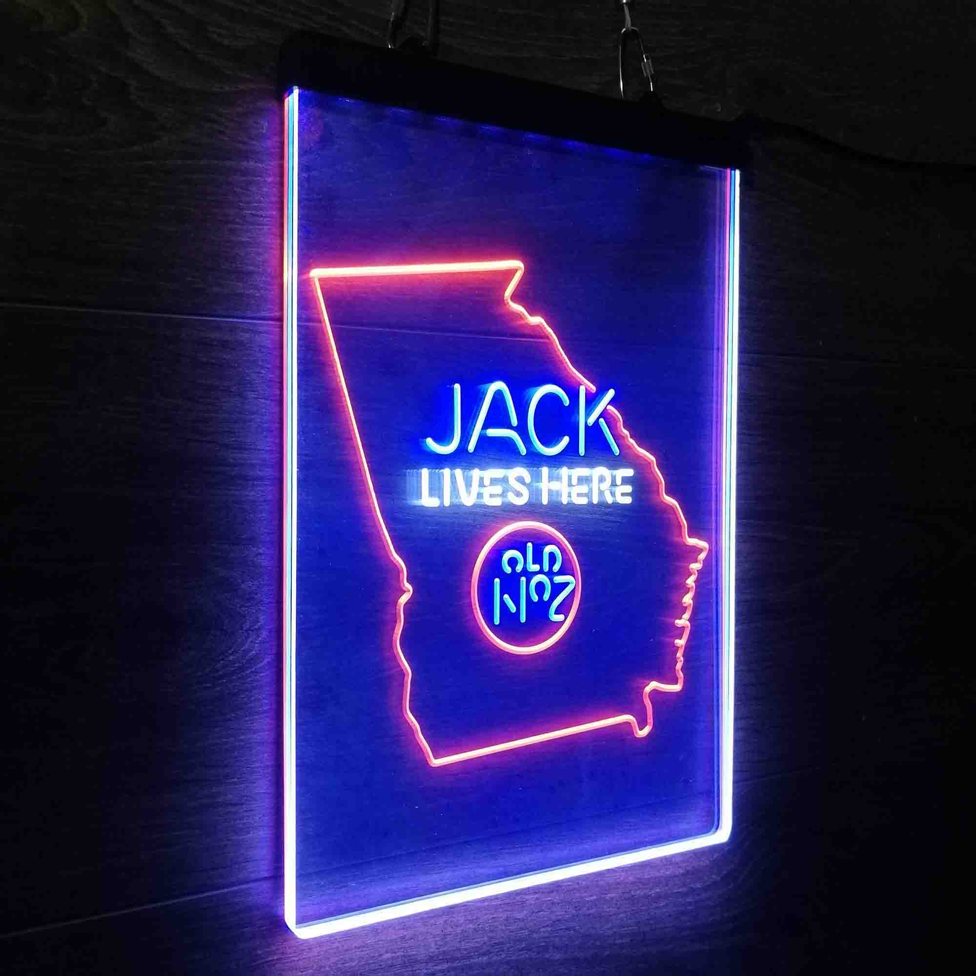 Georgia Jack Lives Here Neon LED Sign 3 Colors