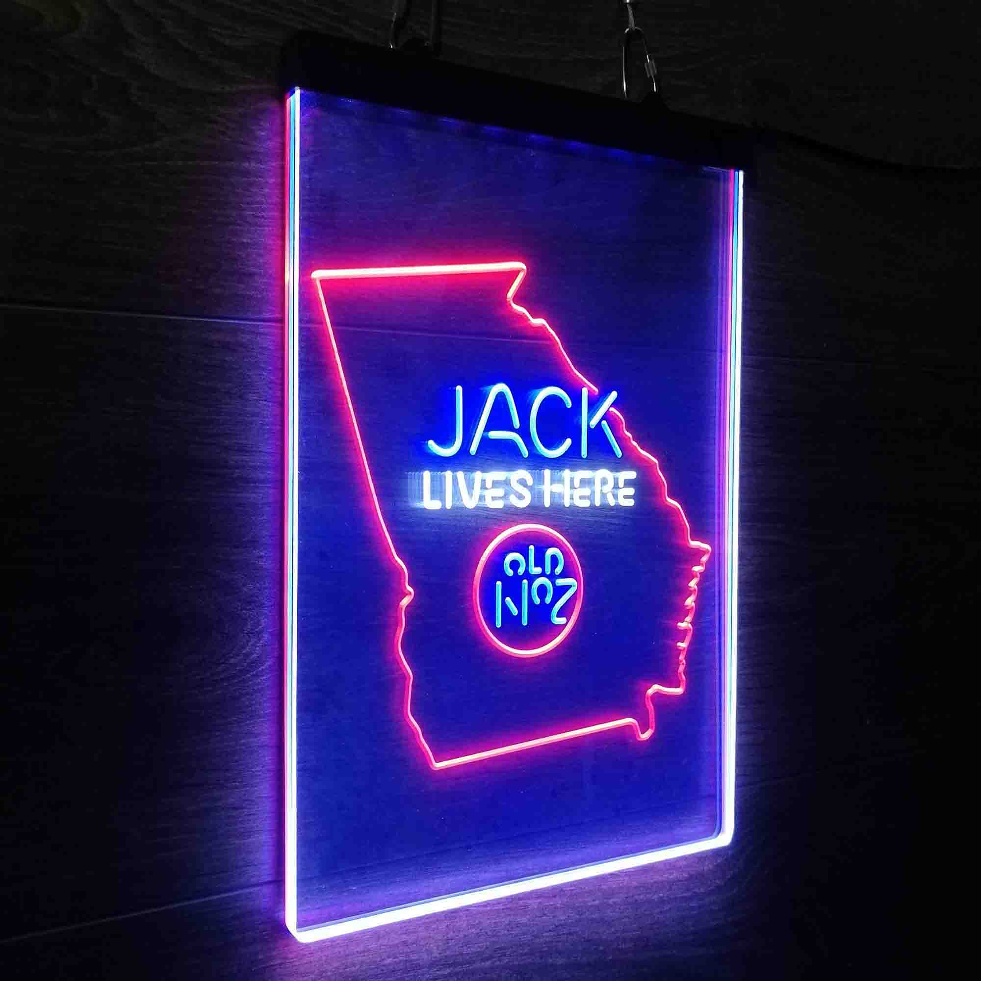 Georgia Jack Lives Here Neon LED Sign 3 Colors