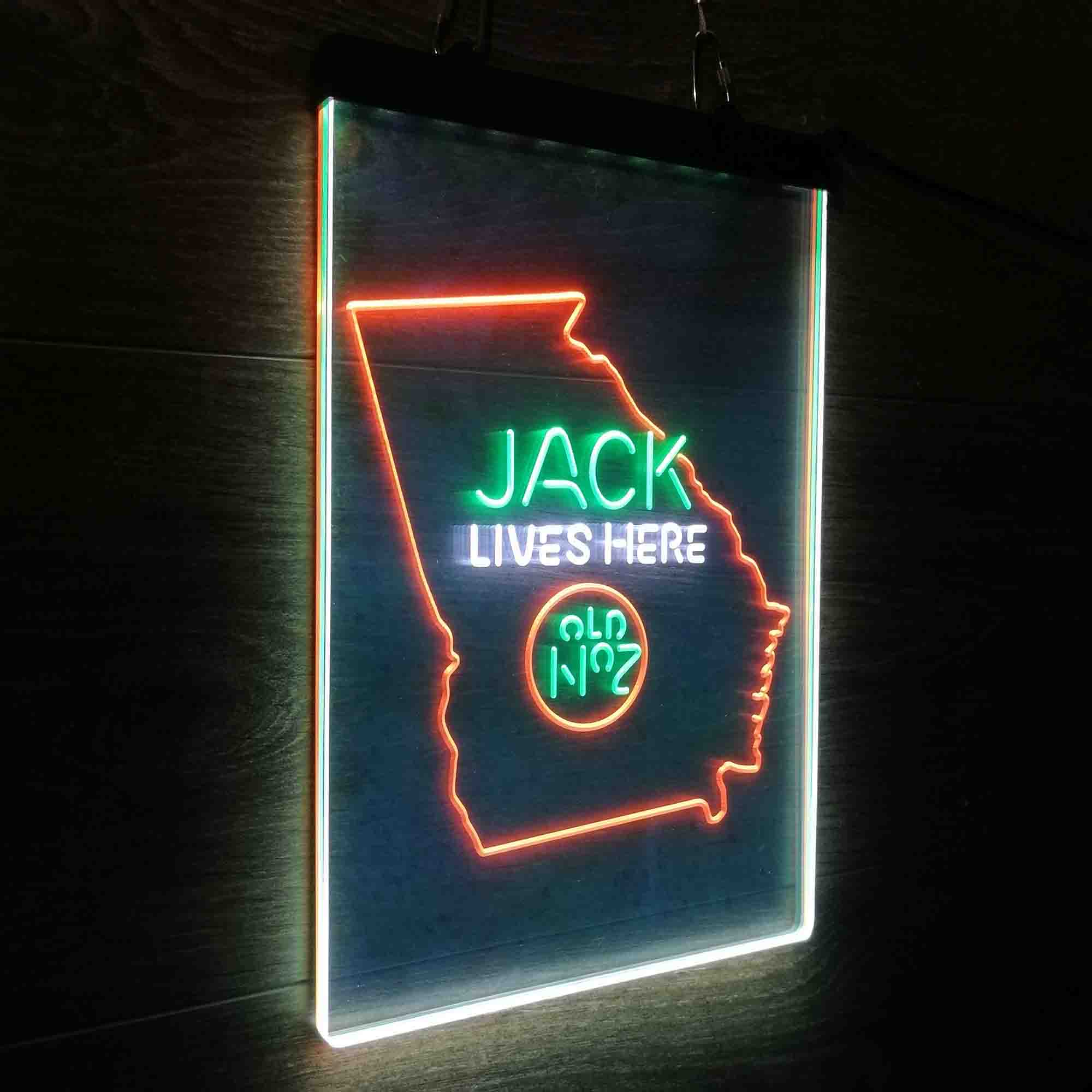 Georgia Jack Lives Here Neon LED Sign 3 Colors