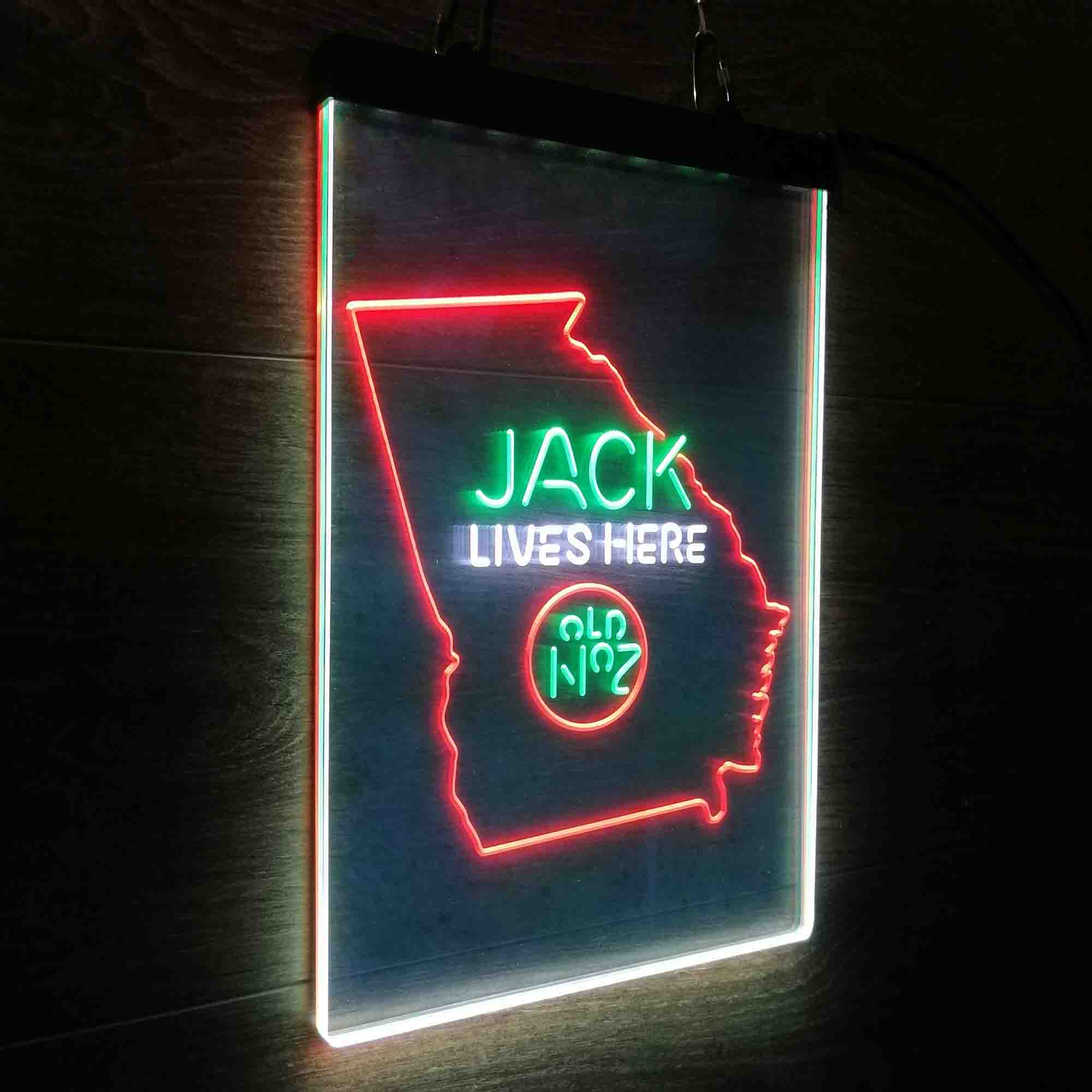 Georgia Jack Lives Here Neon LED Sign 3 Colors