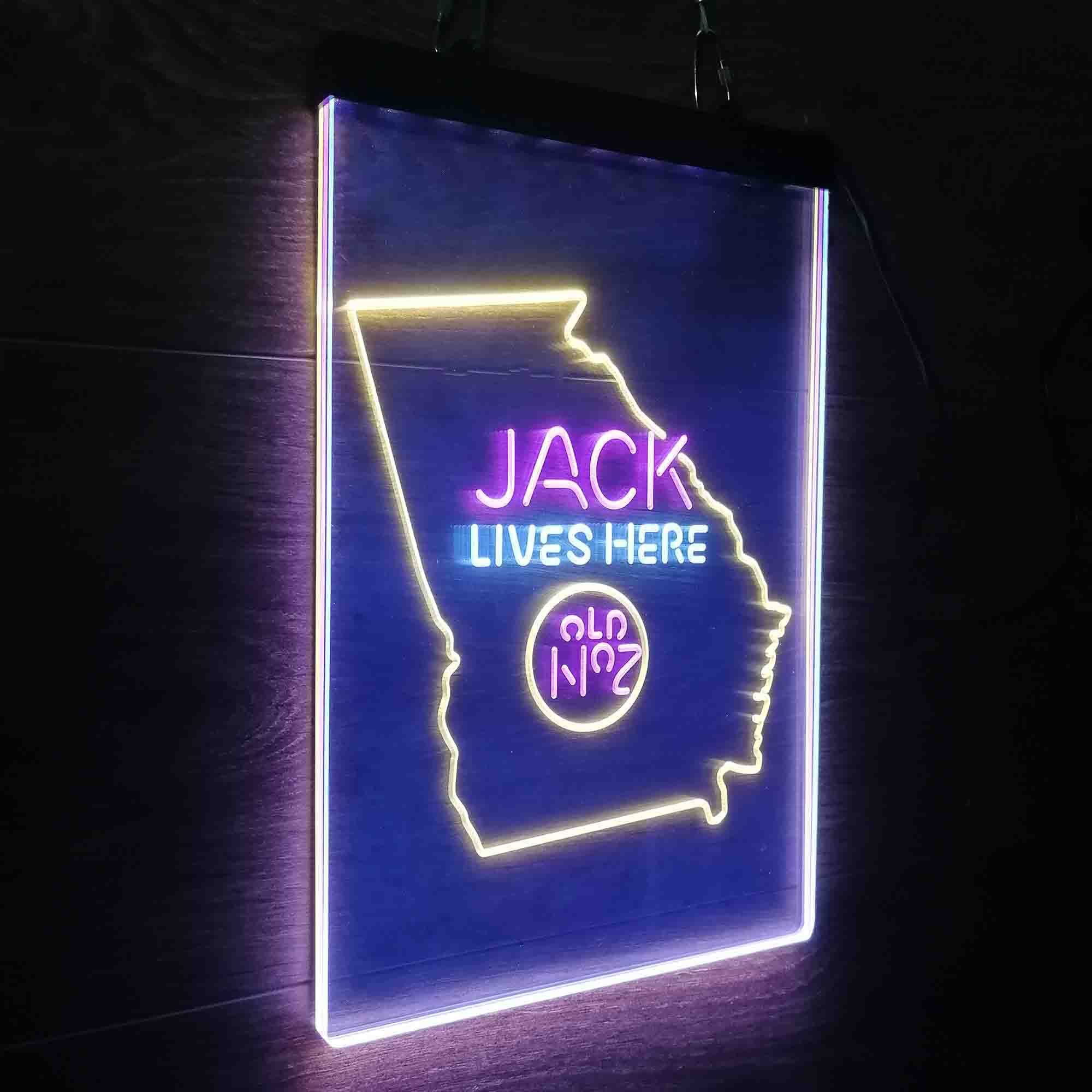 Georgia Jack Lives Here Neon LED Sign 3 Colors