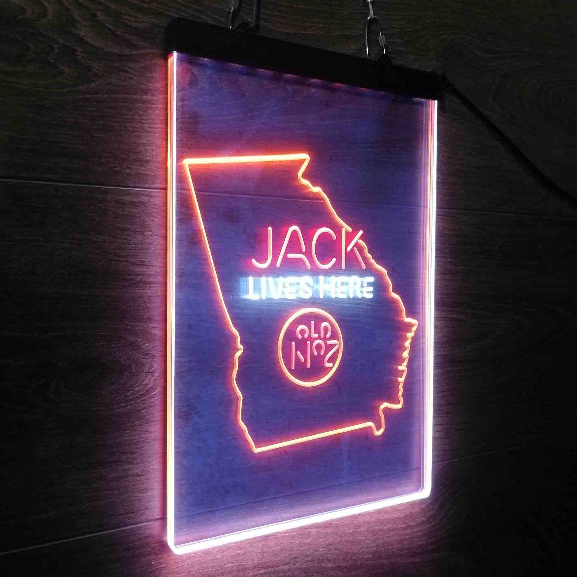 Georgia Jack Lives Here Neon LED Sign 3 Colors