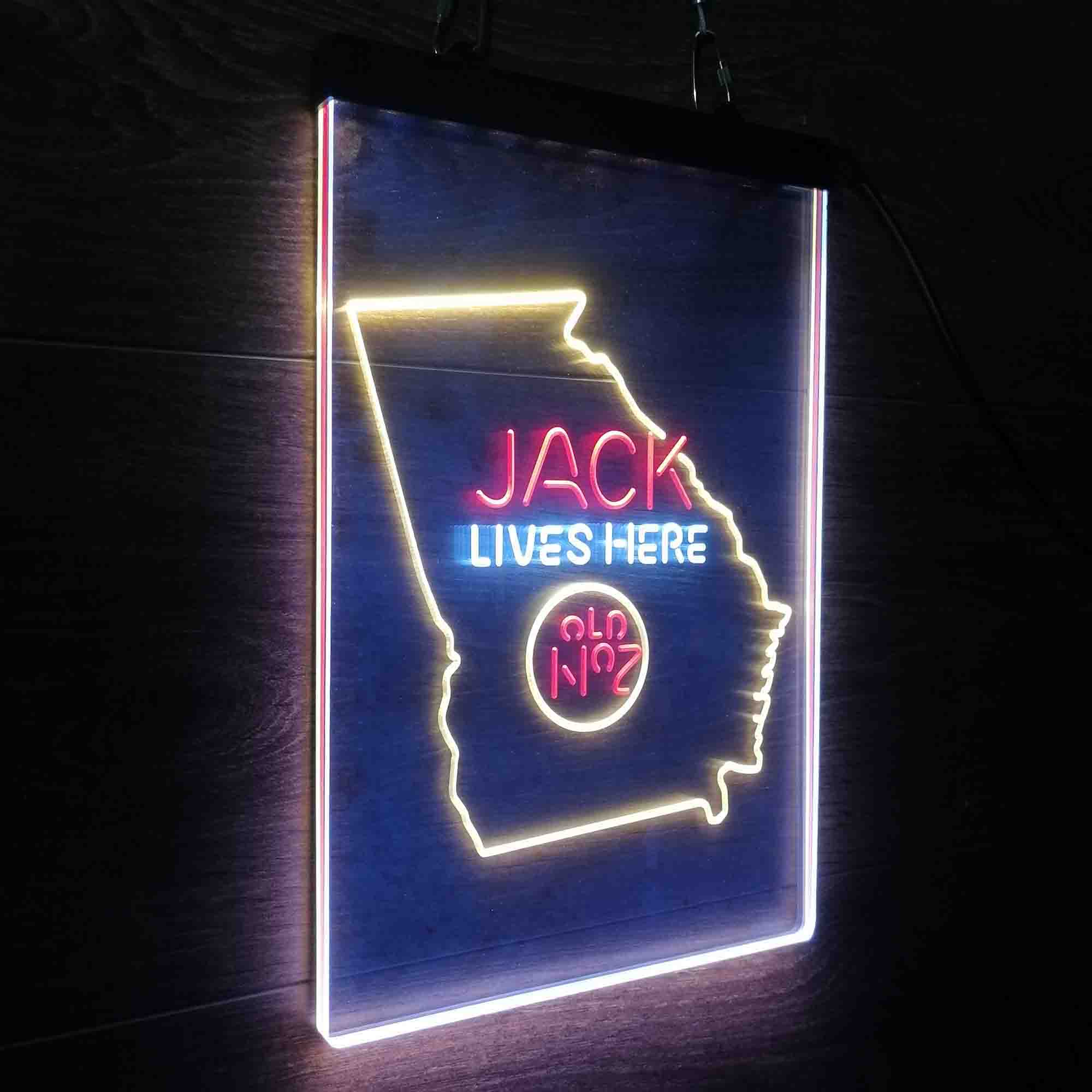 Georgia Jack Lives Here Neon LED Sign 3 Colors