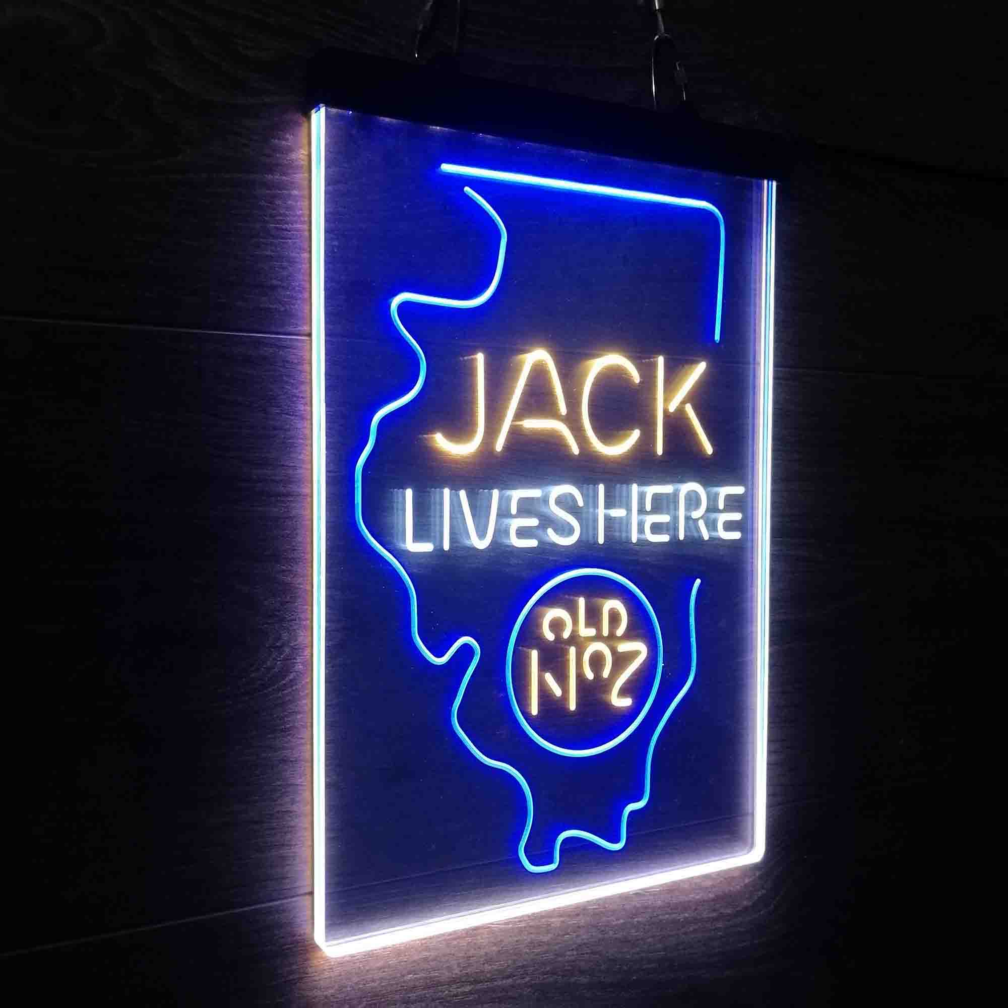Illinois Jack Lives Here Neon LED Sign 3 Colors