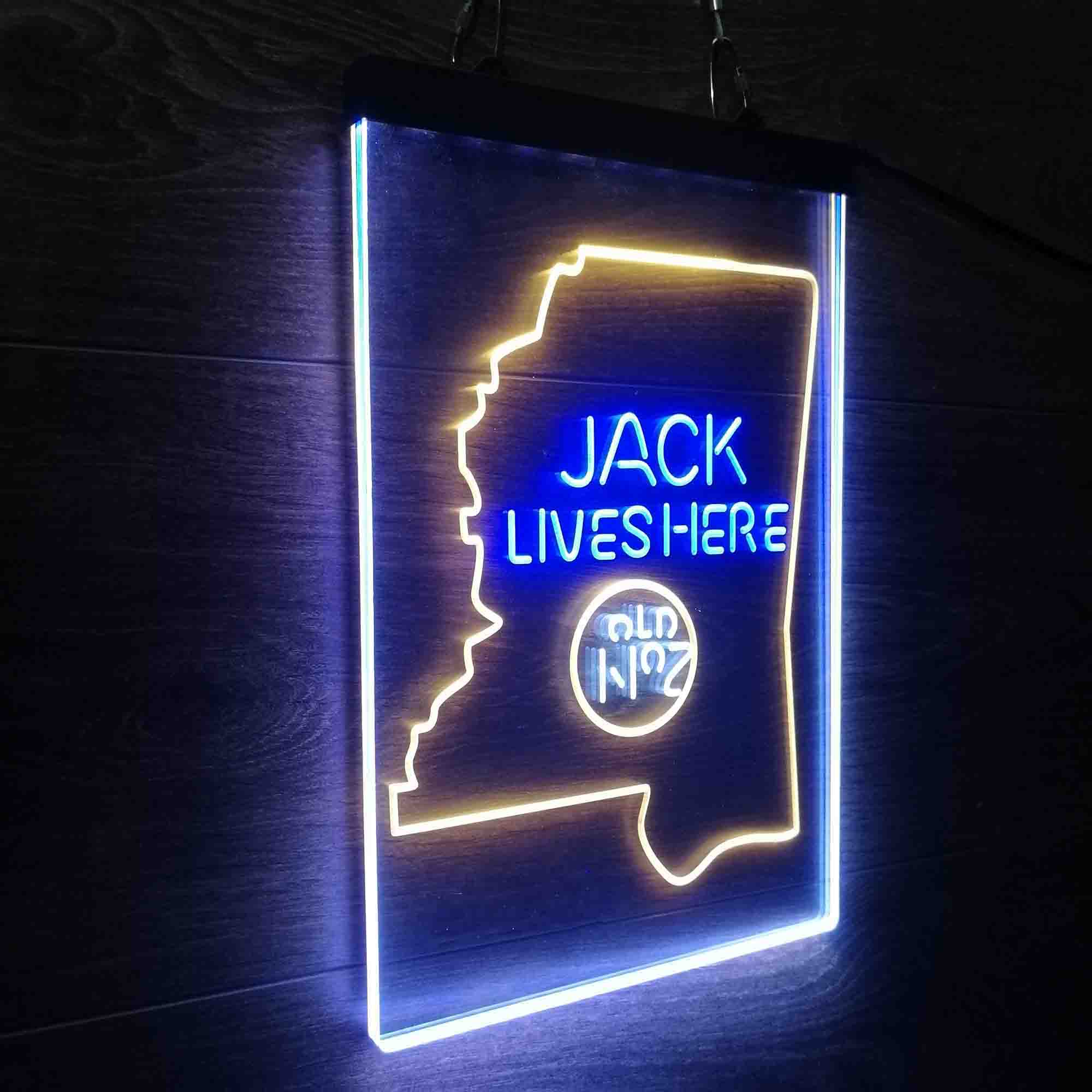 Mississippi Jack Lives Here Neon LED Sign 3 Colors