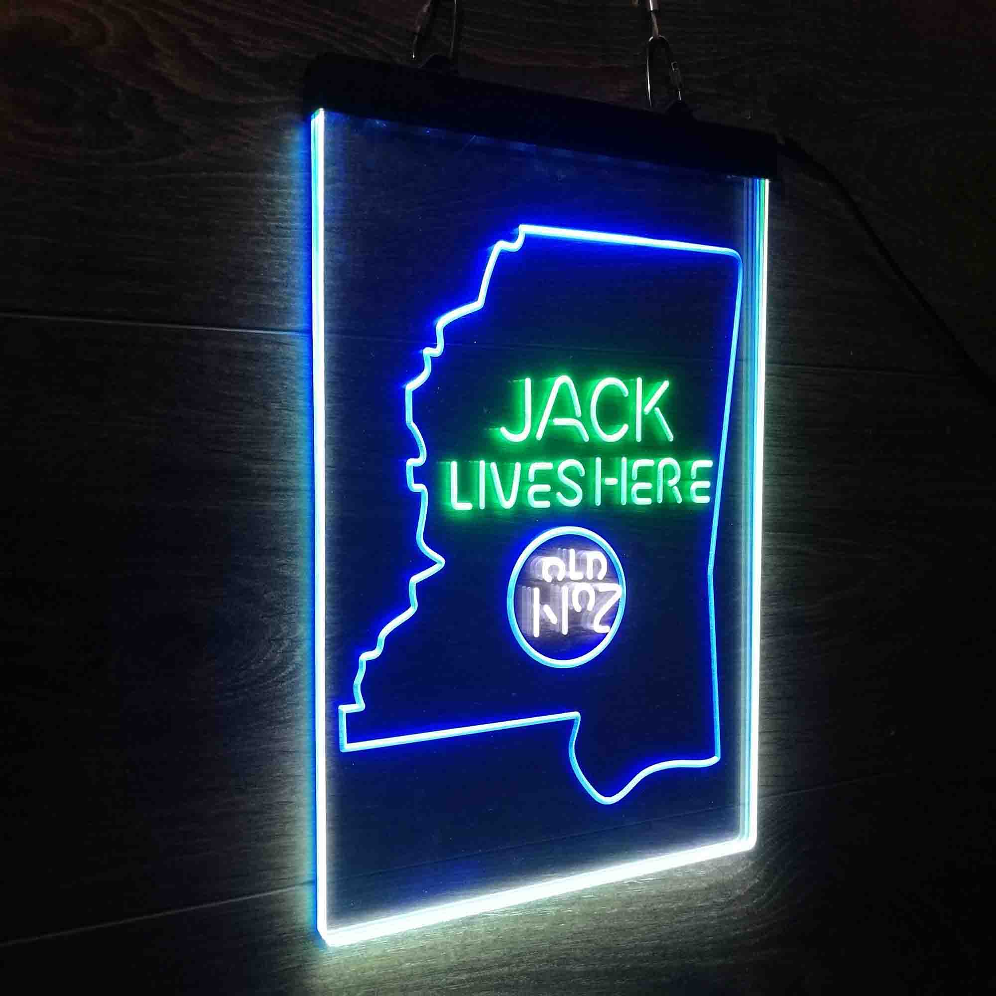 Mississippi Jack Lives Here Neon LED Sign 3 Colors