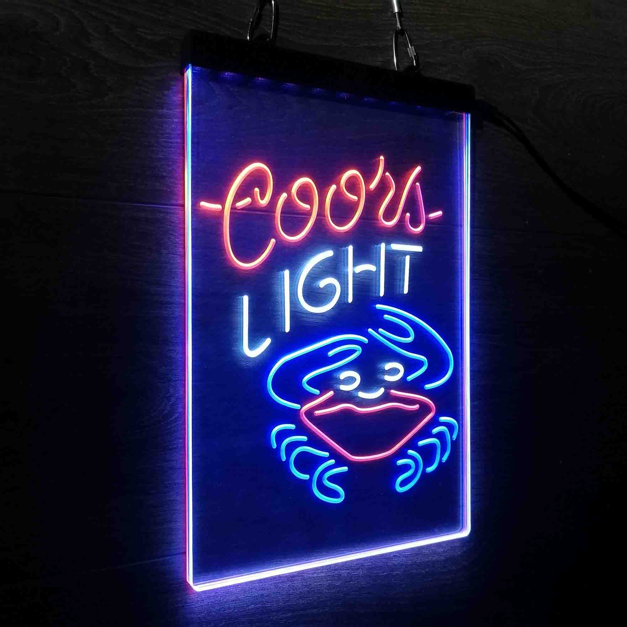 Coors Light Crab Bar Neon LED Sign 3 Colors