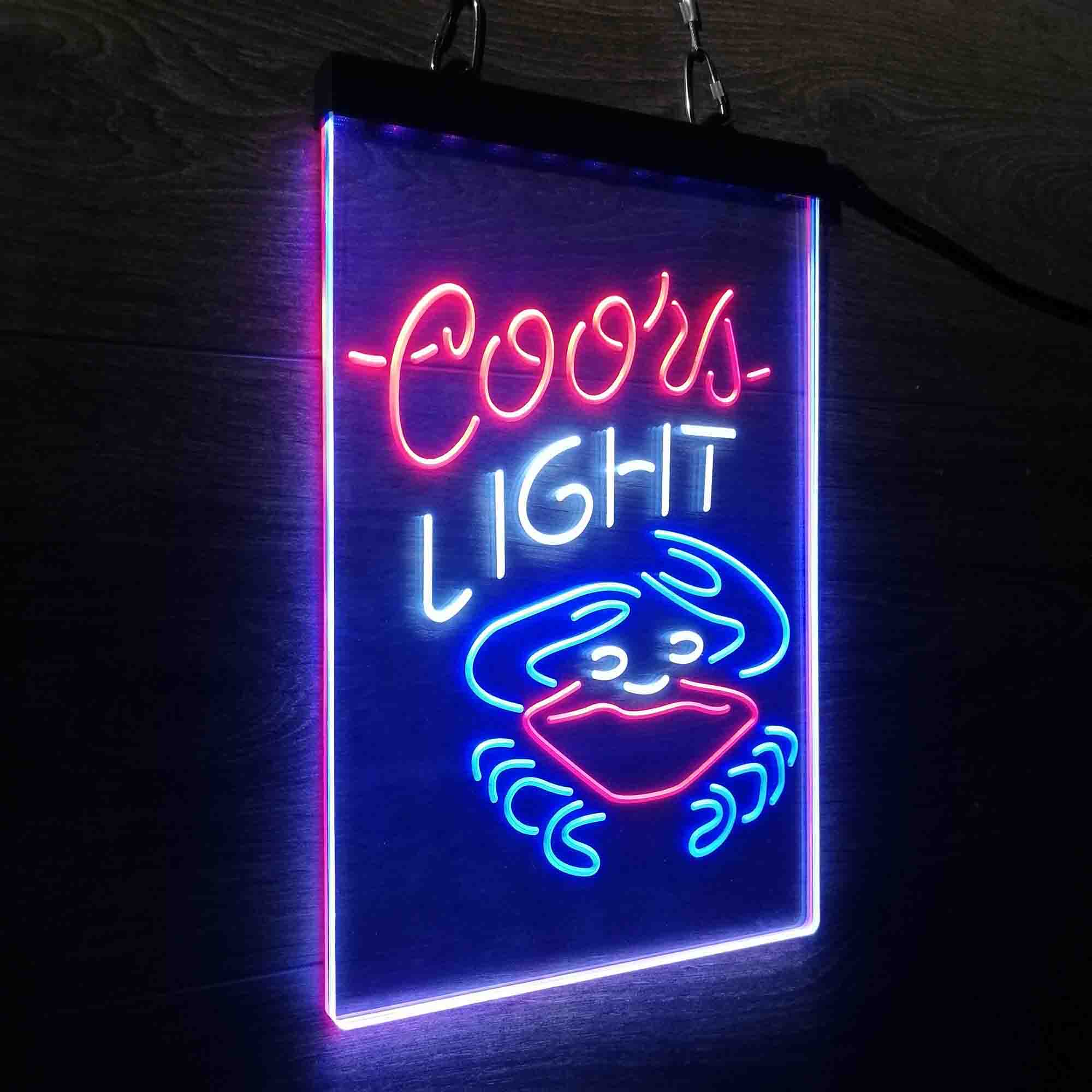 Coors Light Crab Bar Neon LED Sign 3 Colors