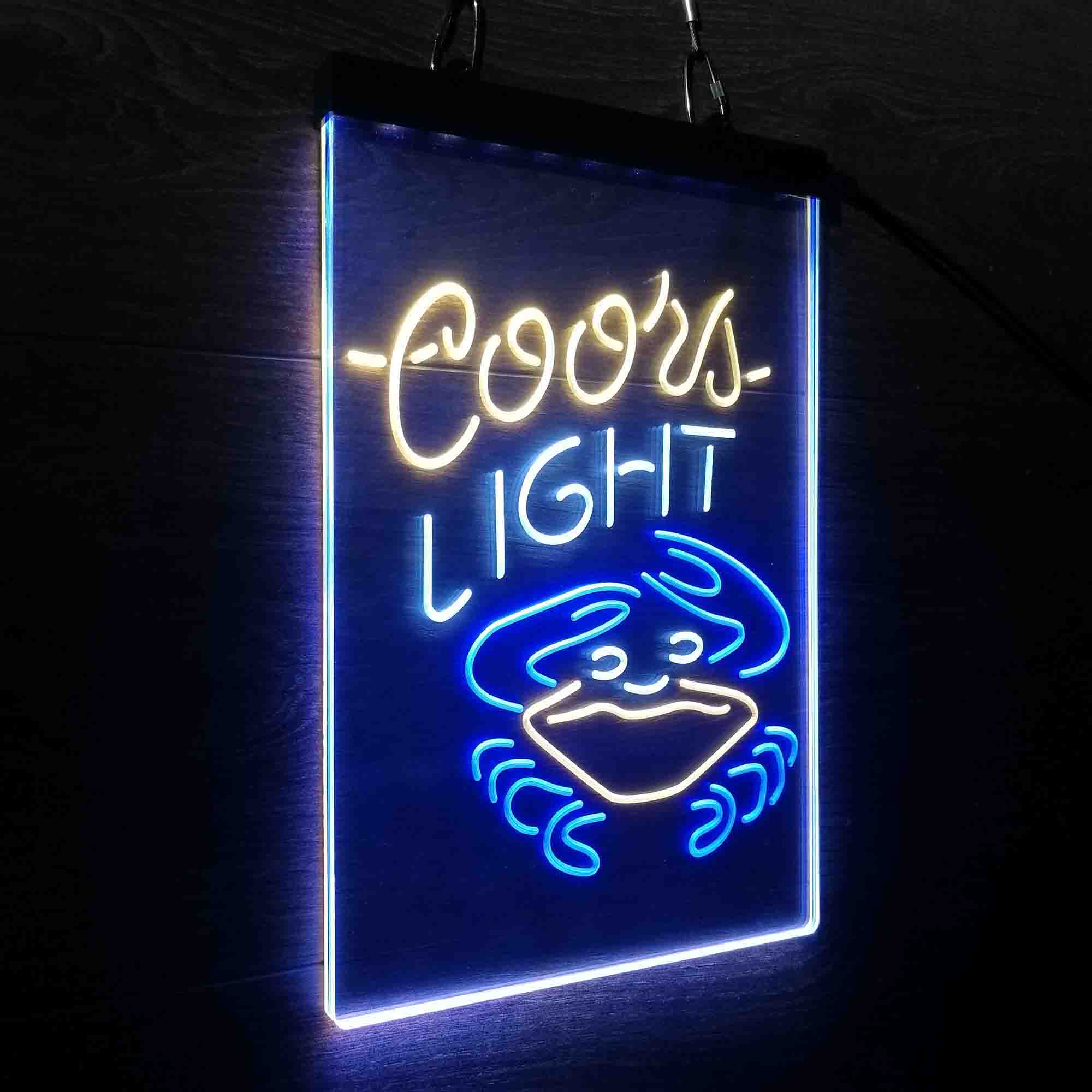 Coors Light Crab Bar Neon LED Sign 3 Colors