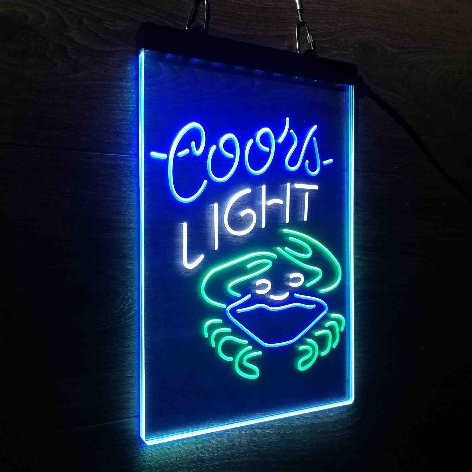 Coors Light Crab Bar Neon LED Sign 3 Colors