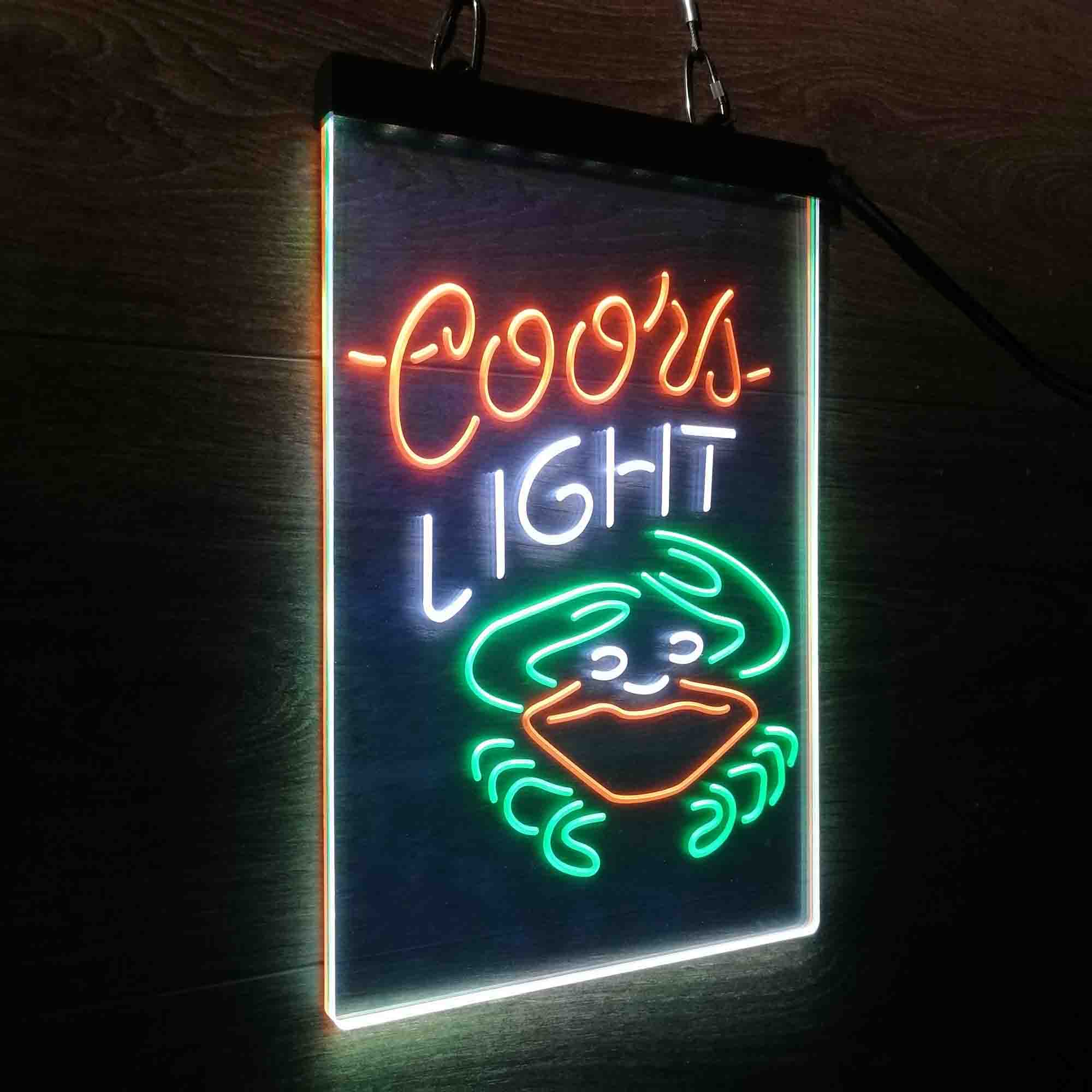 Coors Light Crab Bar Neon LED Sign 3 Colors