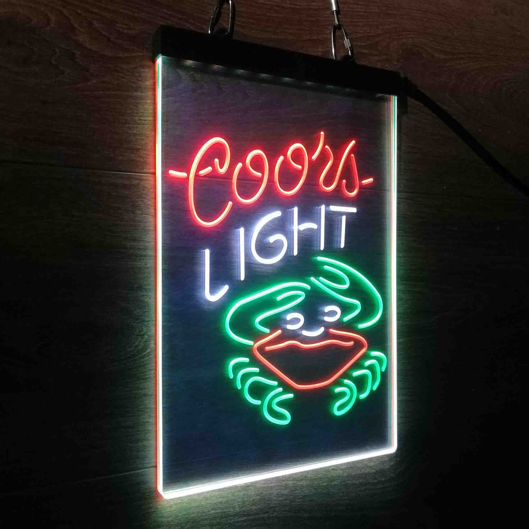 Coors Light Crab Bar Neon LED Sign 3 Colors