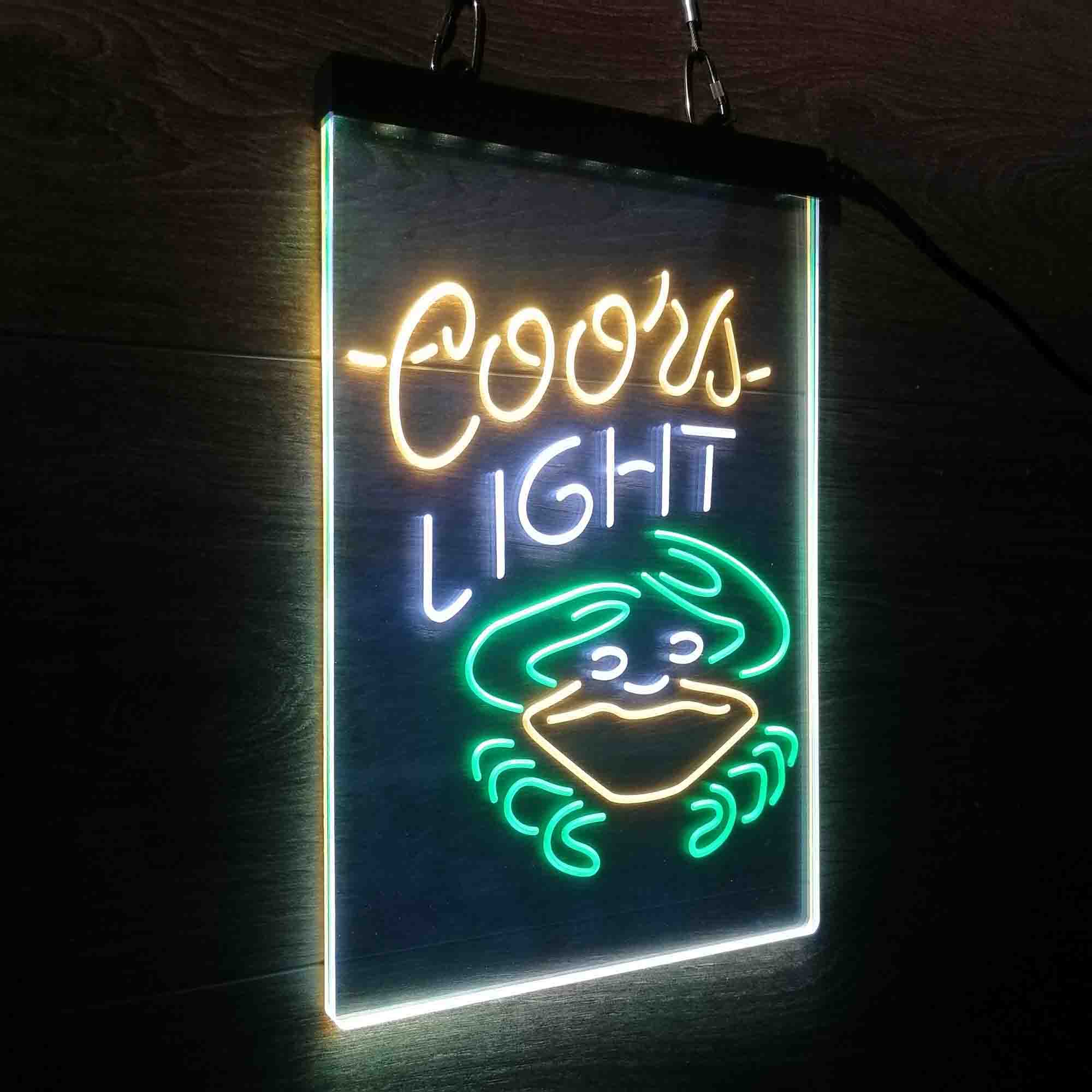 Coors Light Crab Bar Neon LED Sign 3 Colors