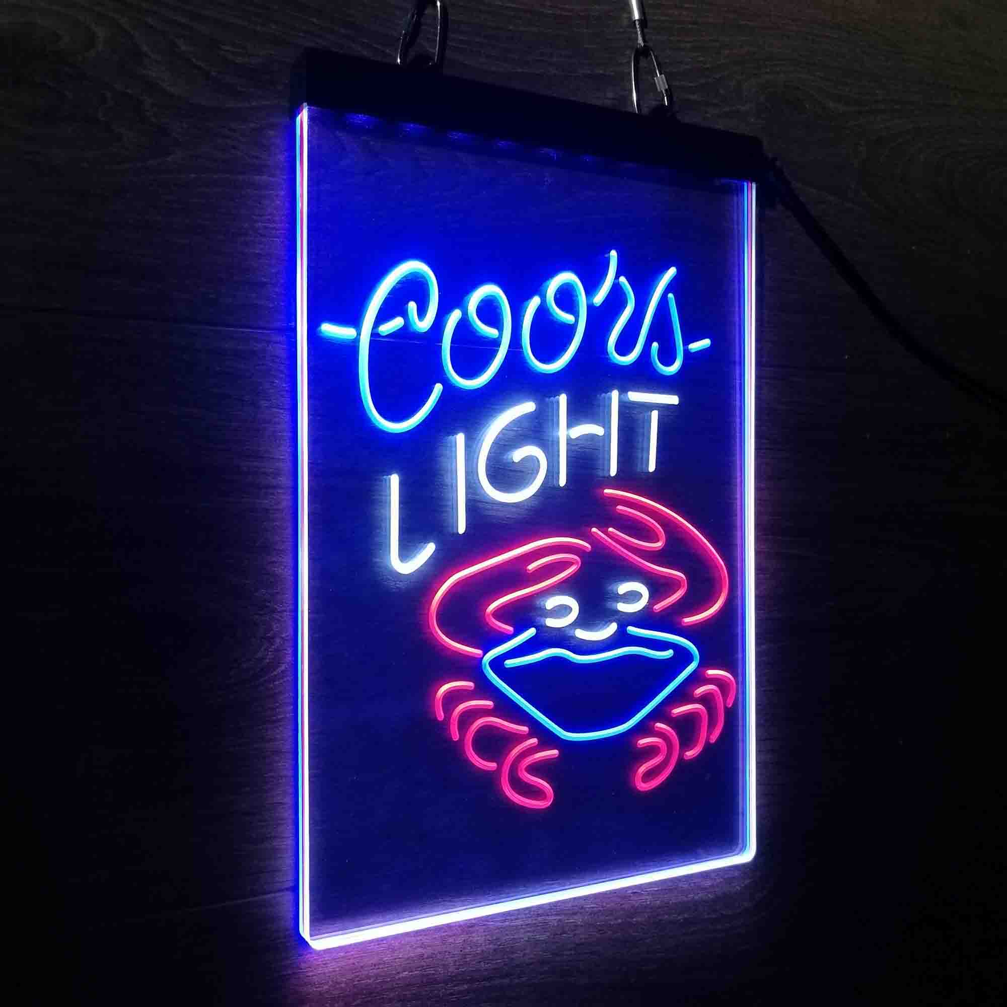 Coors Light Crab Bar Neon LED Sign 3 Colors