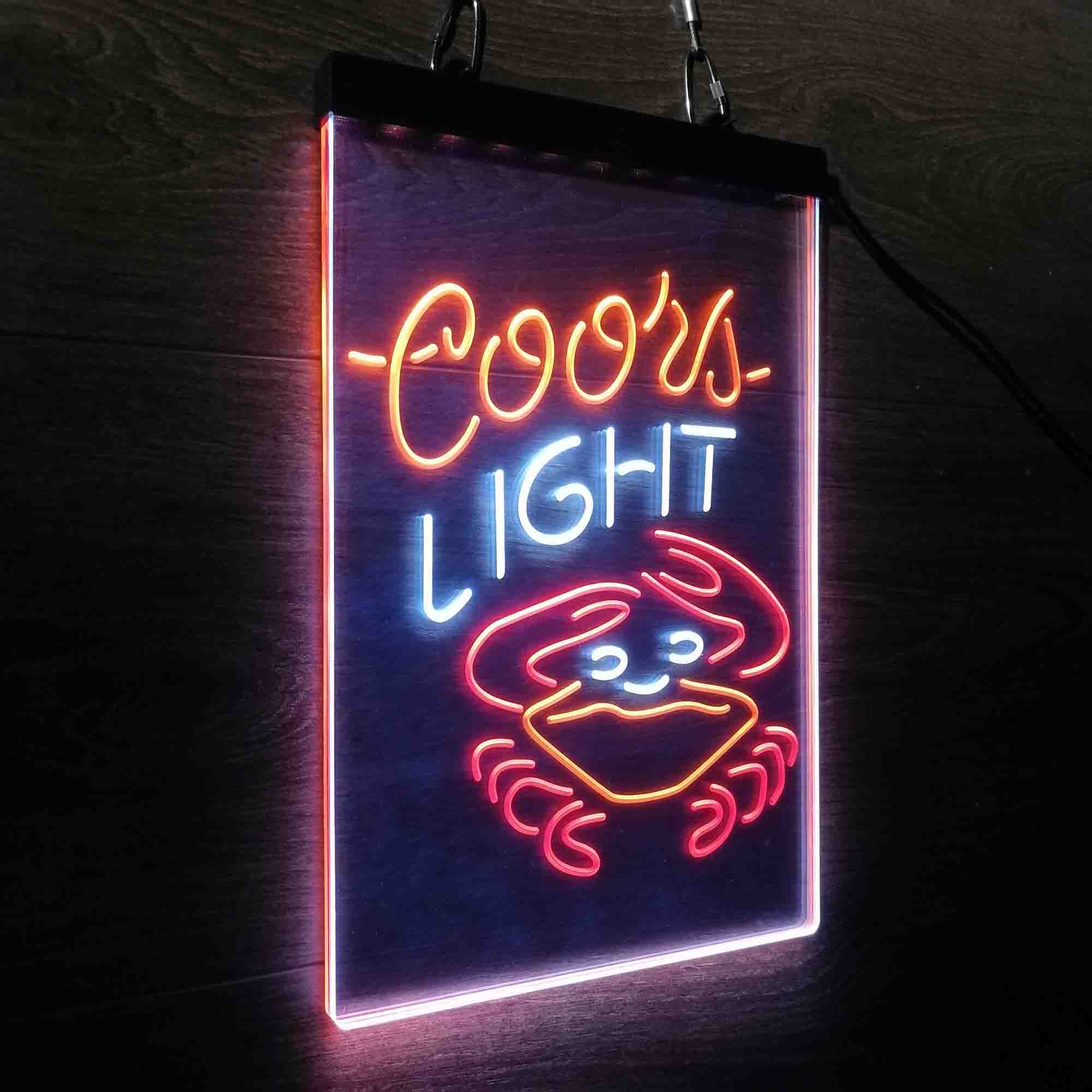 Coors Light Crab Bar Neon LED Sign 3 Colors