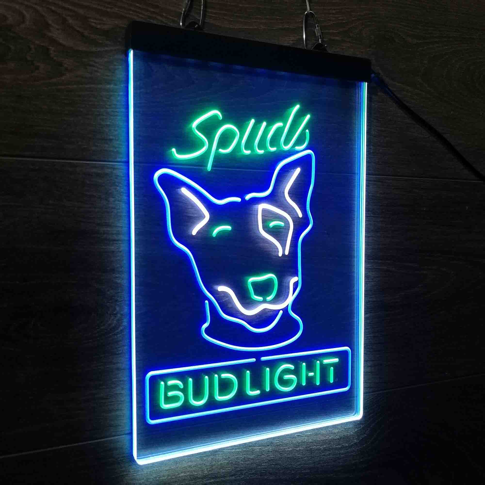 Drink Up Spuds Mackenzie Bud Light Neon LED Sign 3 Colors