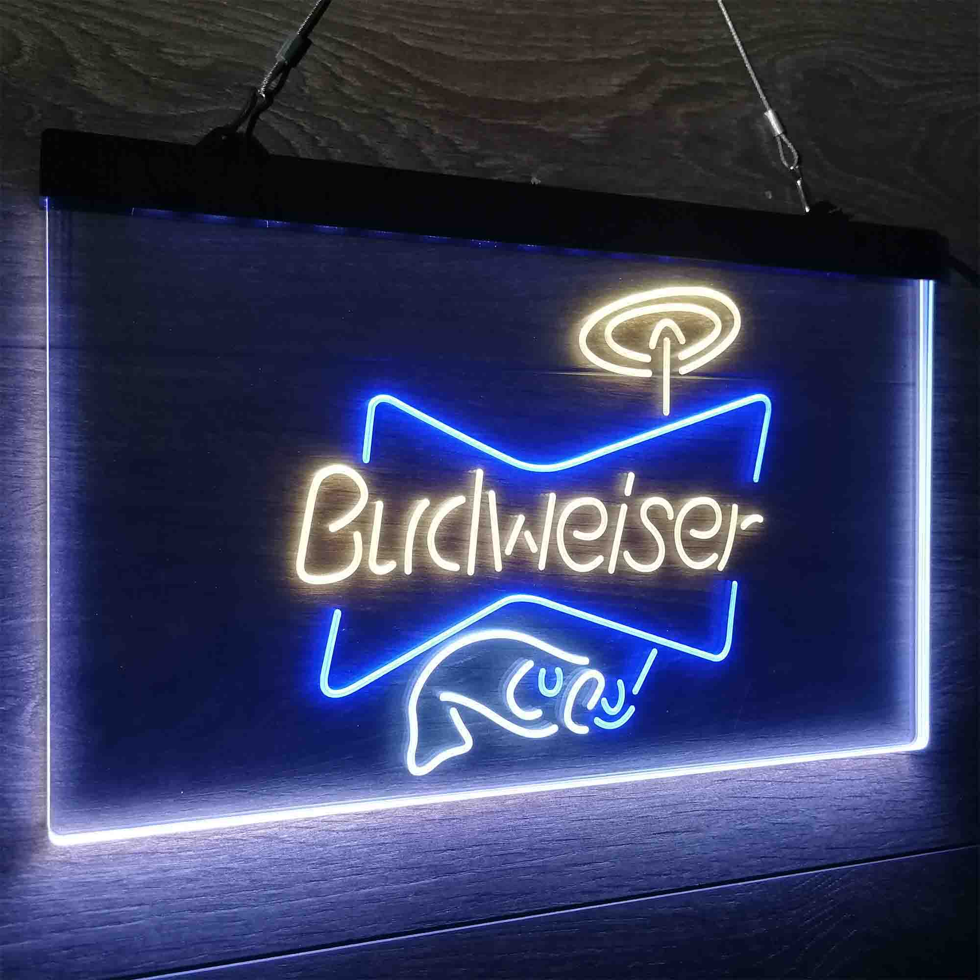 Budweiser Fish Neon LED Sign 3 Colors