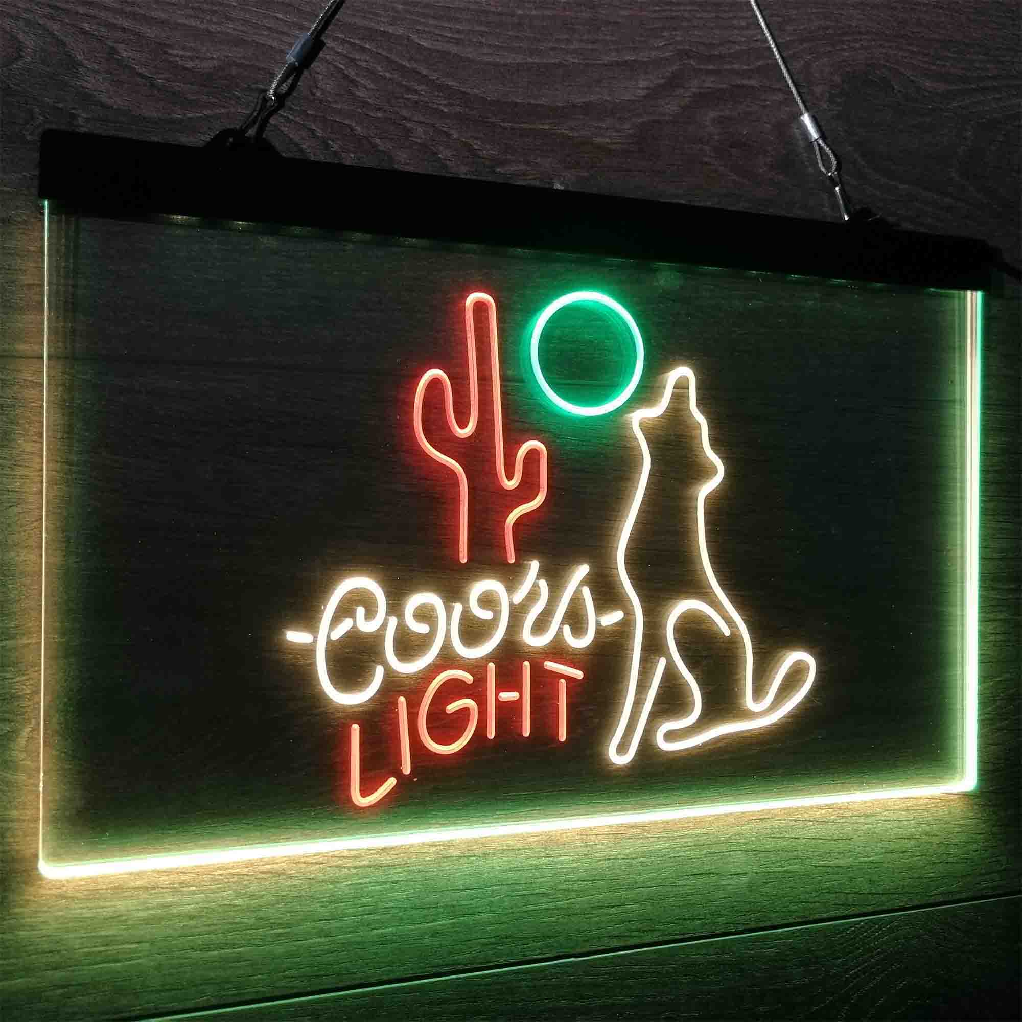 Coors Light Coyote Moon Neon LED Sign 3 Colors