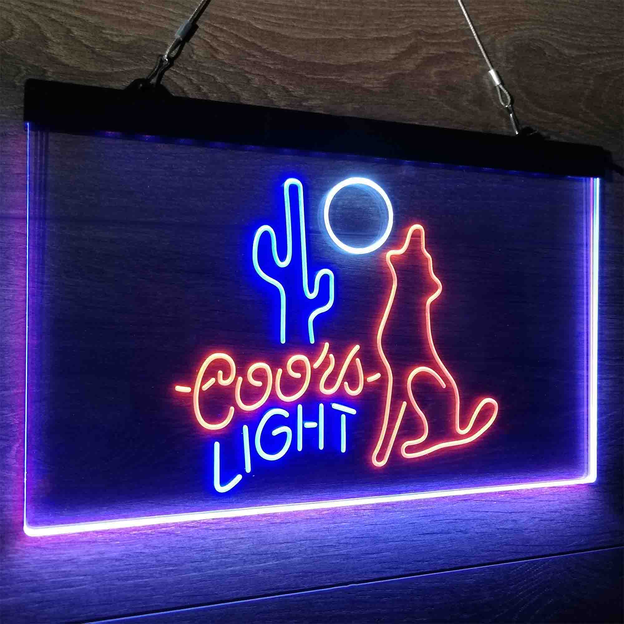 Coors Light Coyote Moon Neon LED Sign 3 Colors