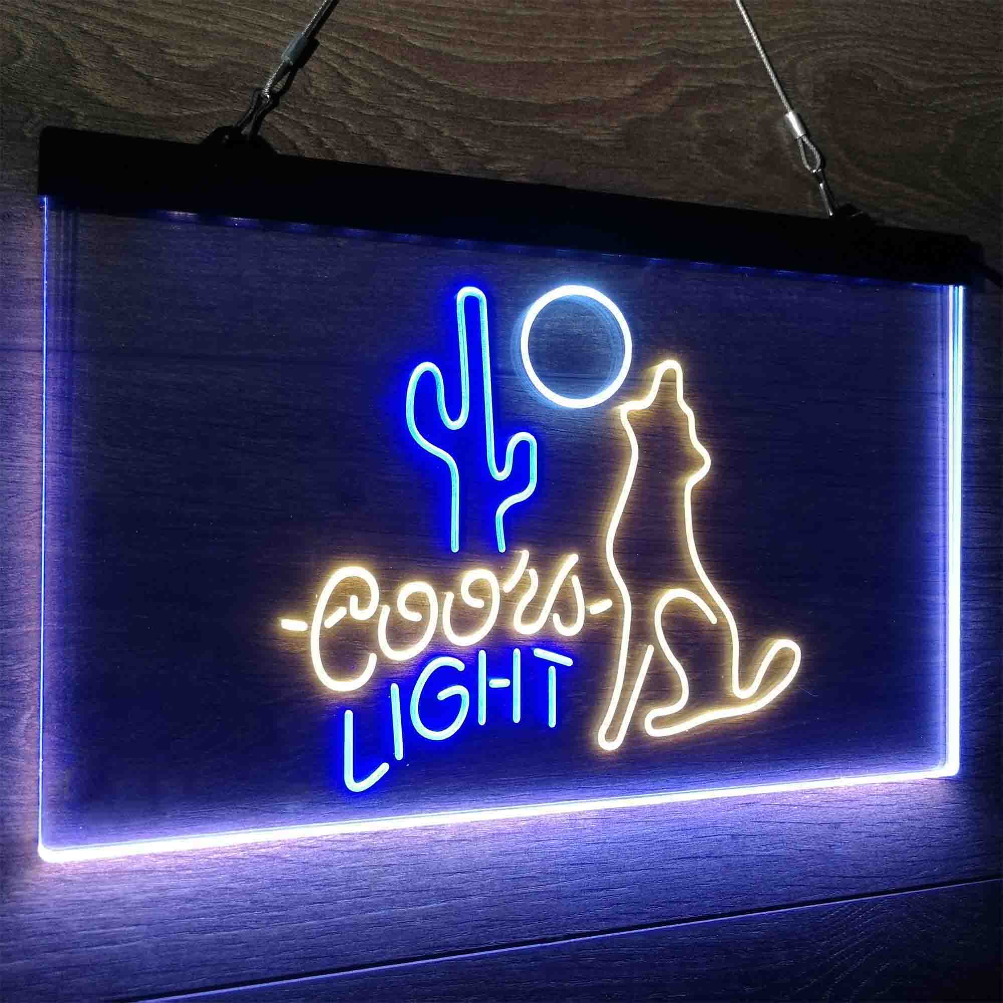 Coors Light Coyote Moon Neon LED Sign 3 Colors