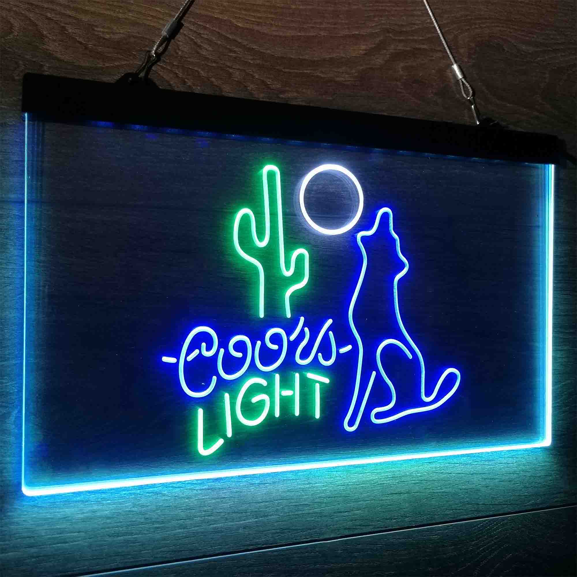 Coors Light Coyote Moon Neon LED Sign 3 Colors