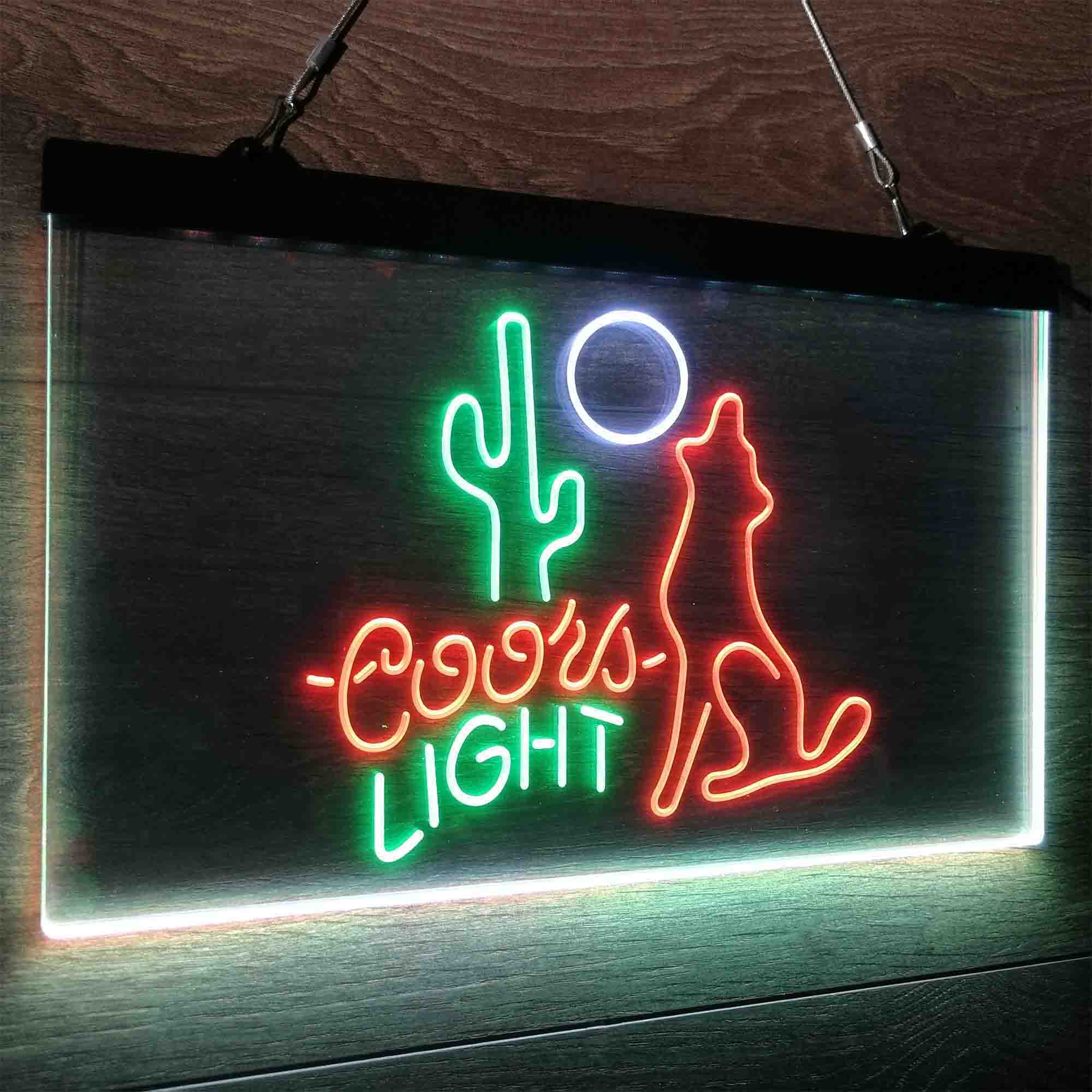 Coors Light Coyote Moon Neon LED Sign 3 Colors