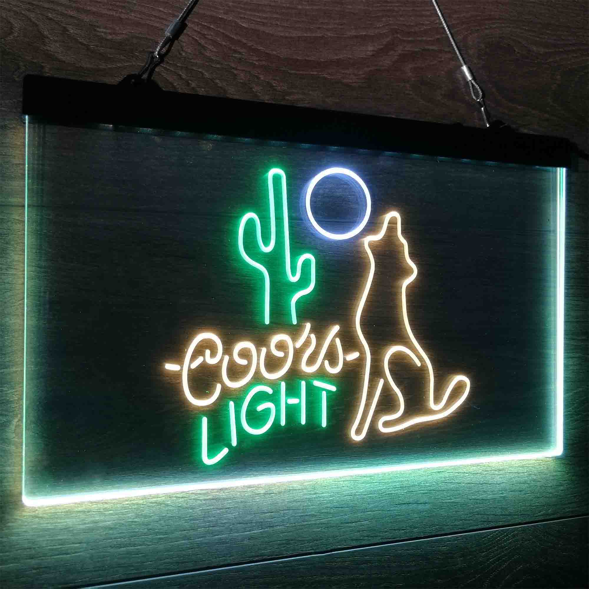 Coors Light Coyote Moon Neon LED Sign 3 Colors