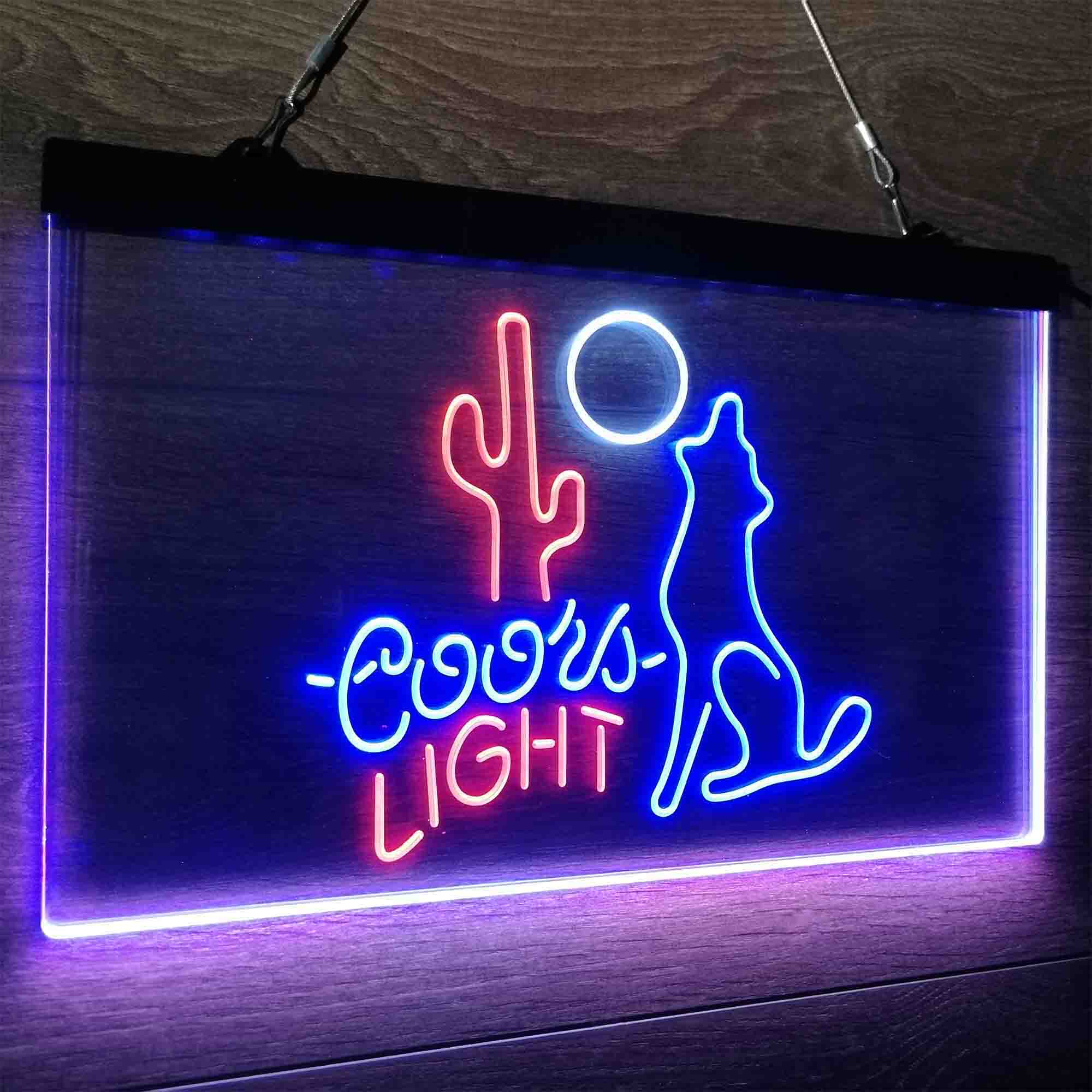 Coors Light Coyote Moon Neon LED Sign 3 Colors