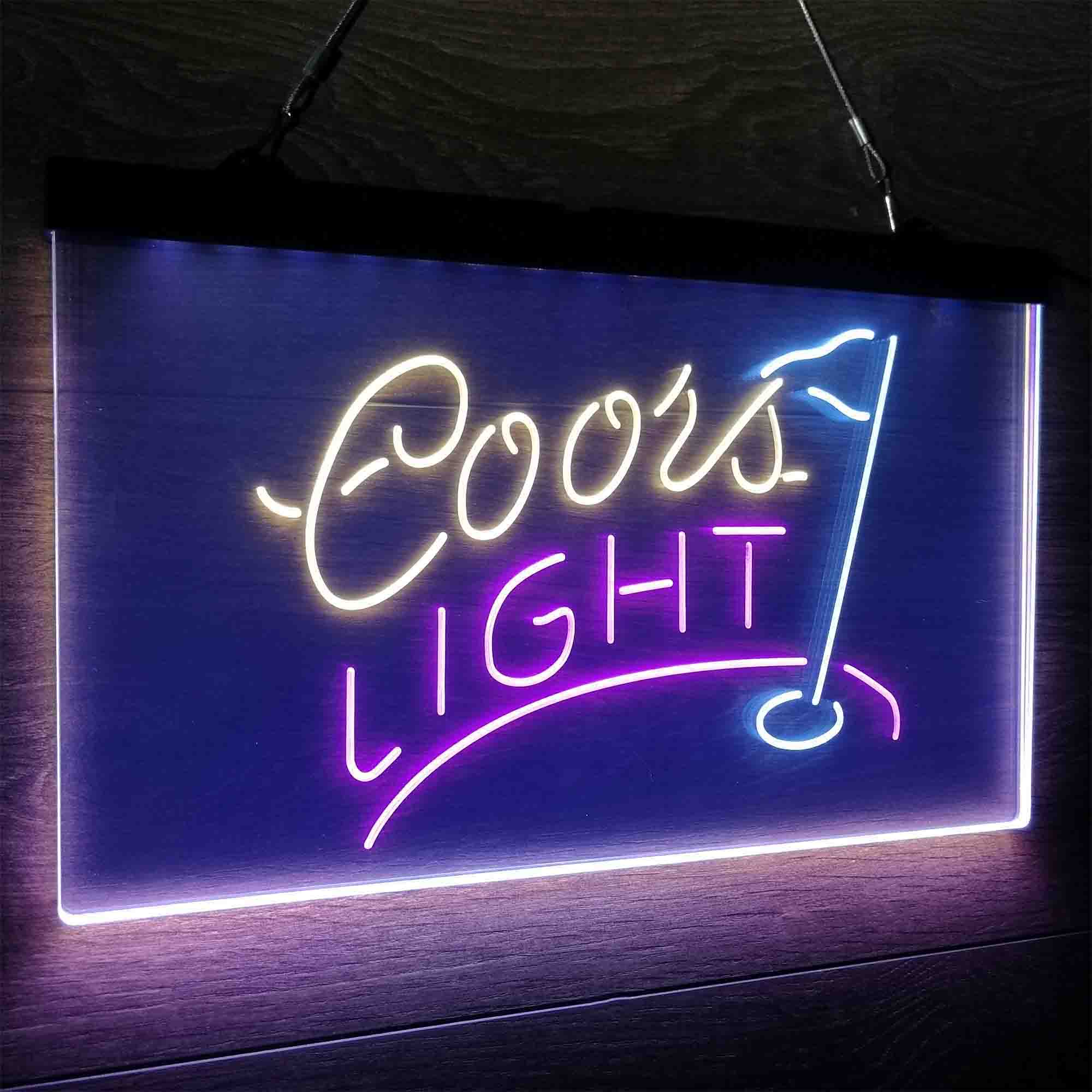 Coors Light Golf Neon LED Sign 3 Colors