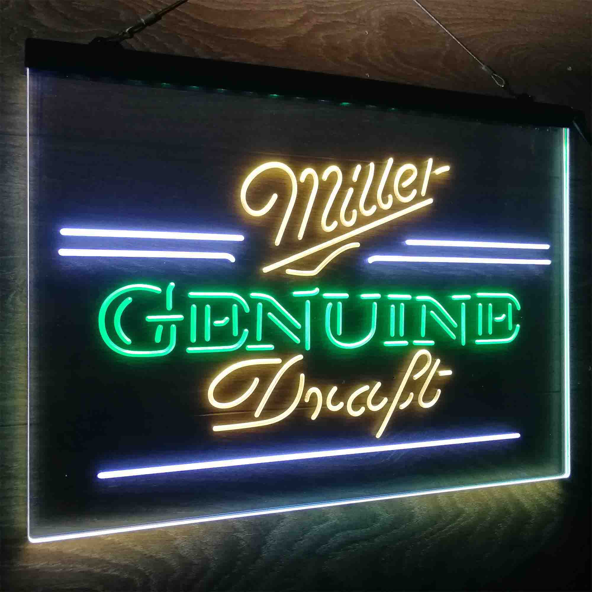 Miller Genuine Draft Neon LED Sign 3 Colors