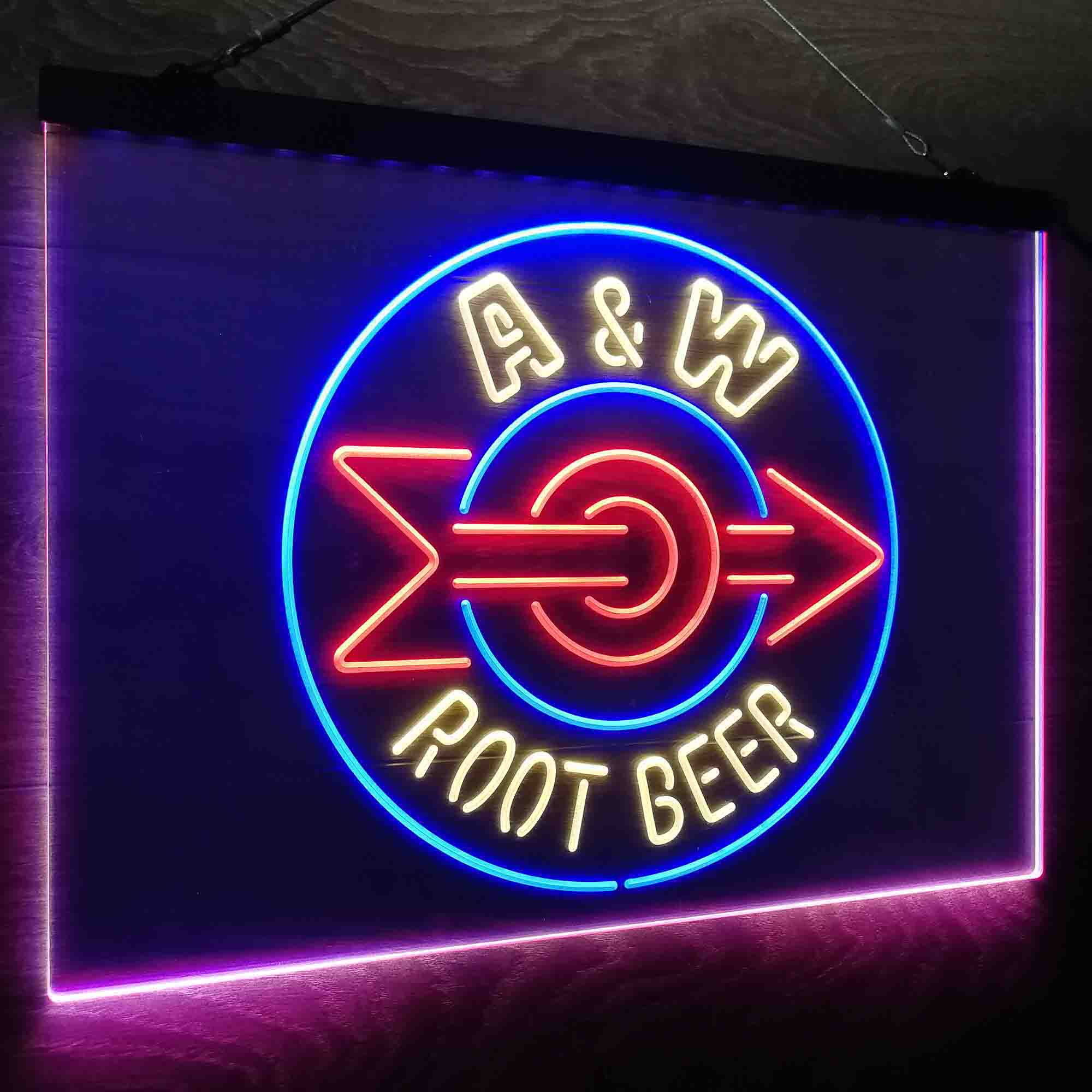 A & W Root Beer Neon LED Sign 3 Colors