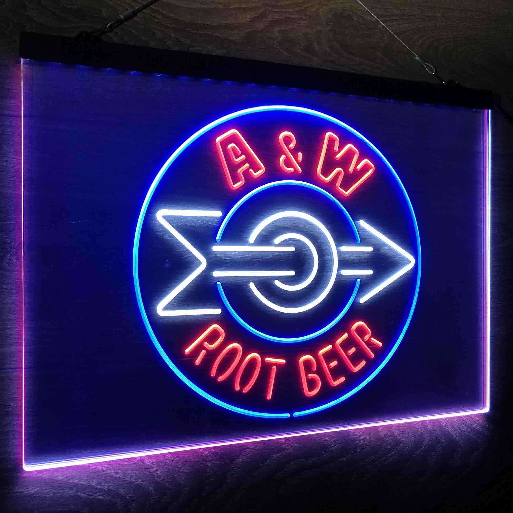 A & W Root Beer Neon LED Sign 3 Colors