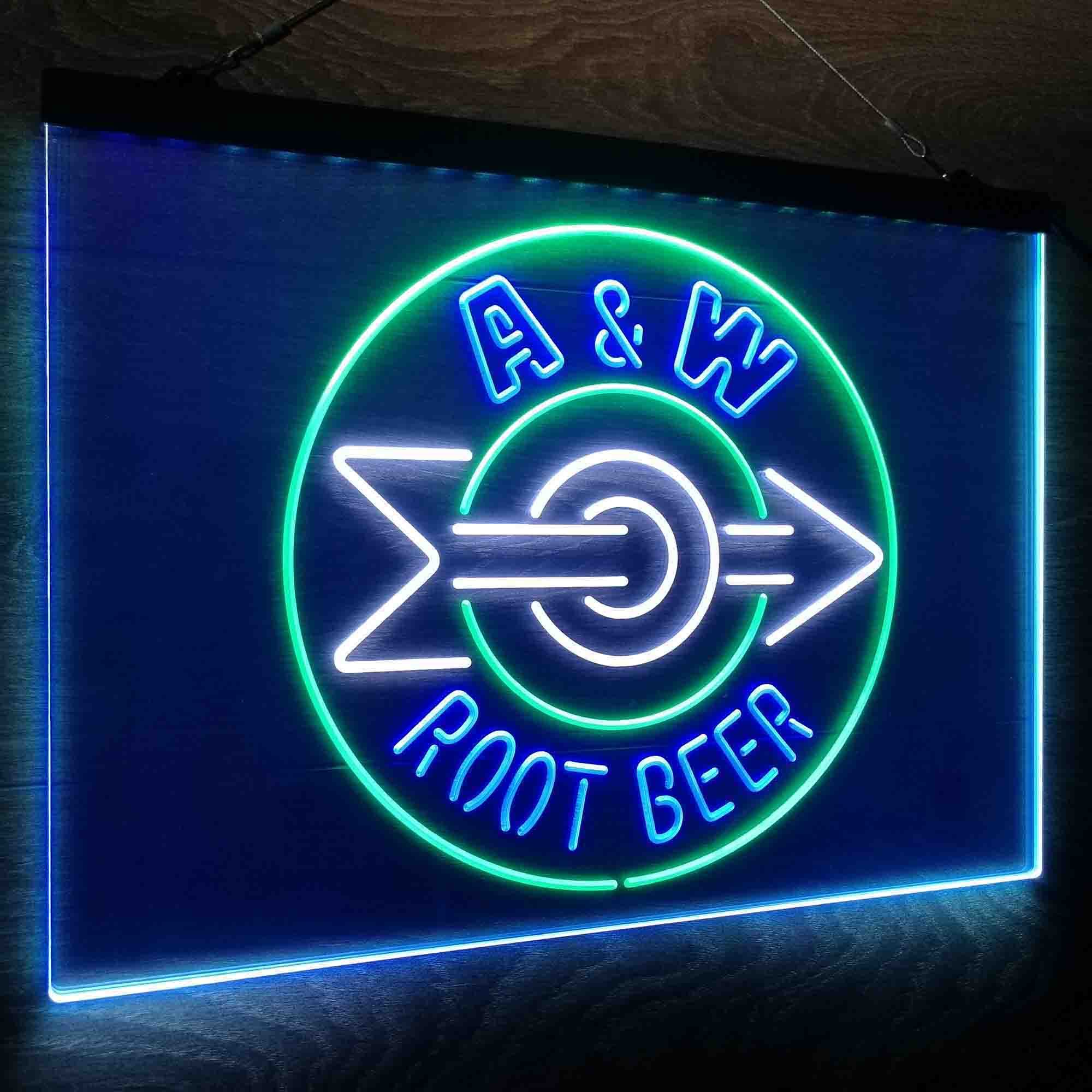 A & W Root Beer Neon LED Sign 3 Colors