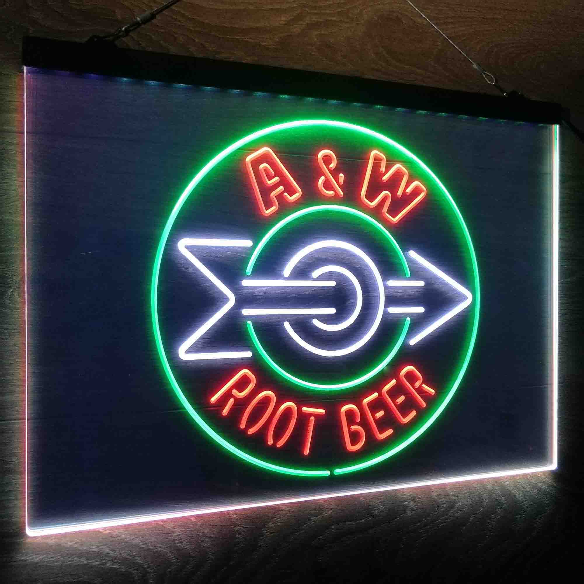 A & W Root Beer Neon LED Sign 3 Colors