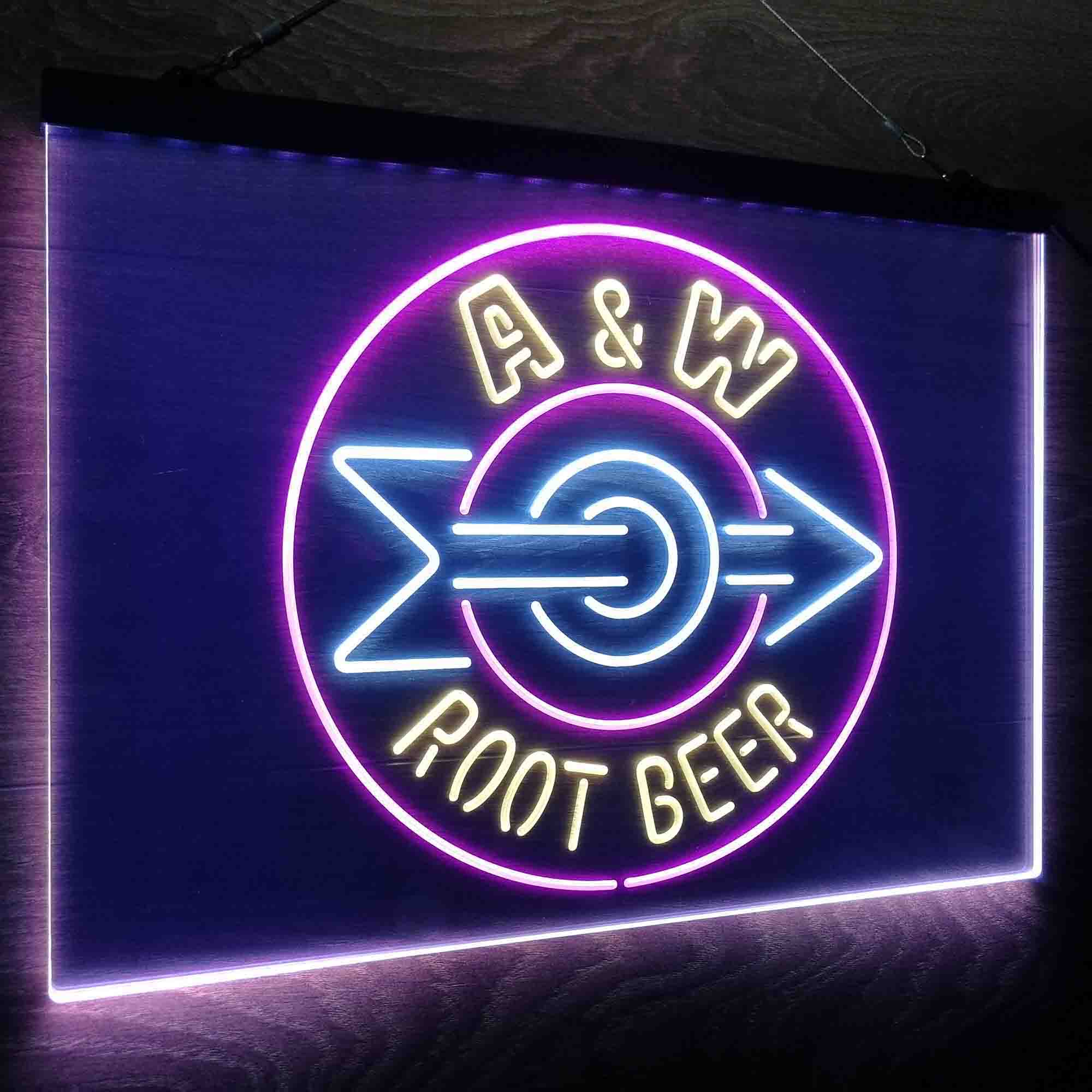 A & W Root Beer Neon LED Sign 3 Colors