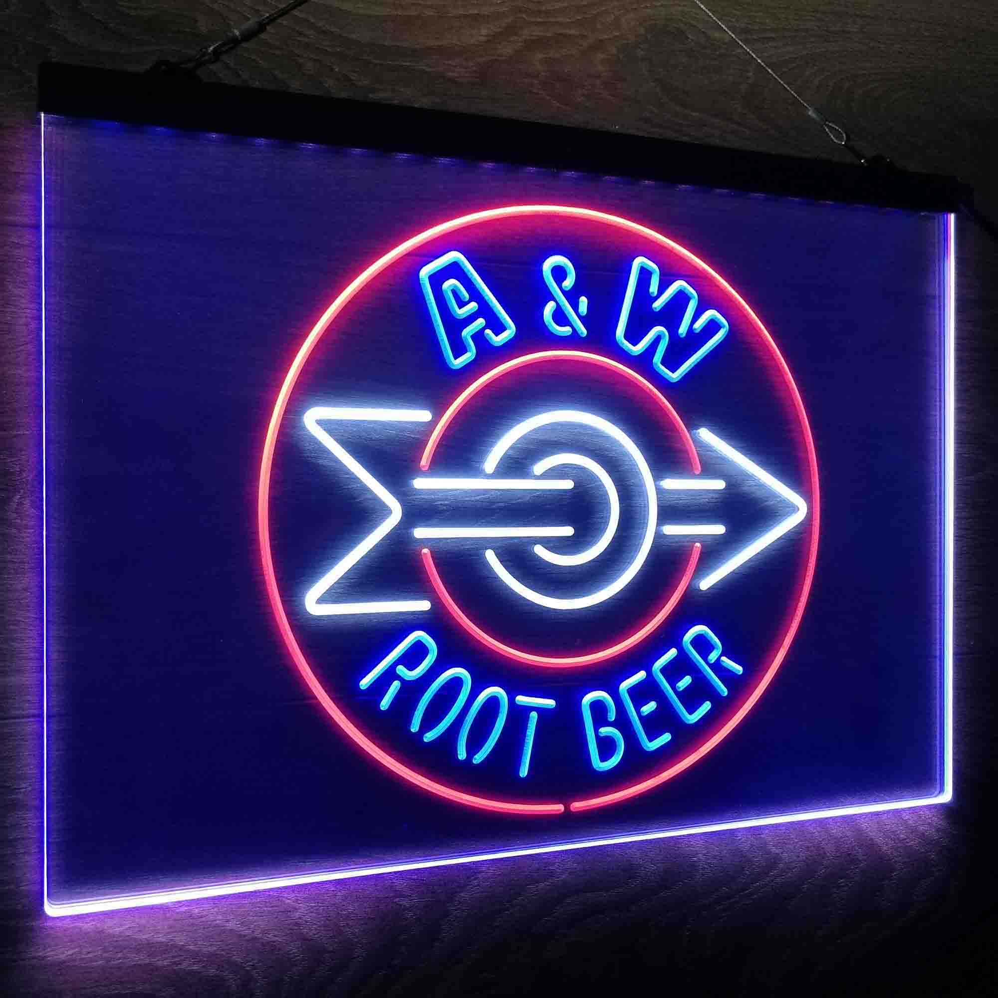 A & W Root Beer Neon LED Sign 3 Colors