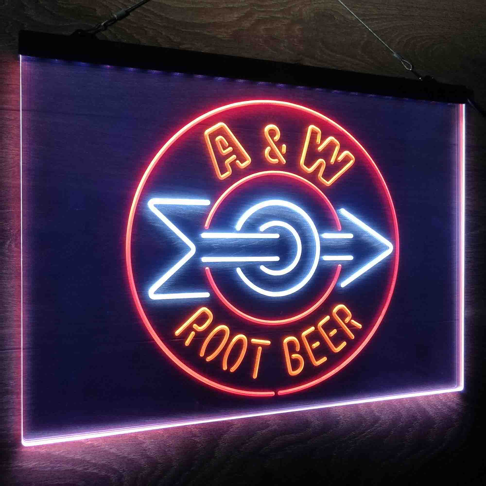 A & W Root Beer Neon LED Sign 3 Colors