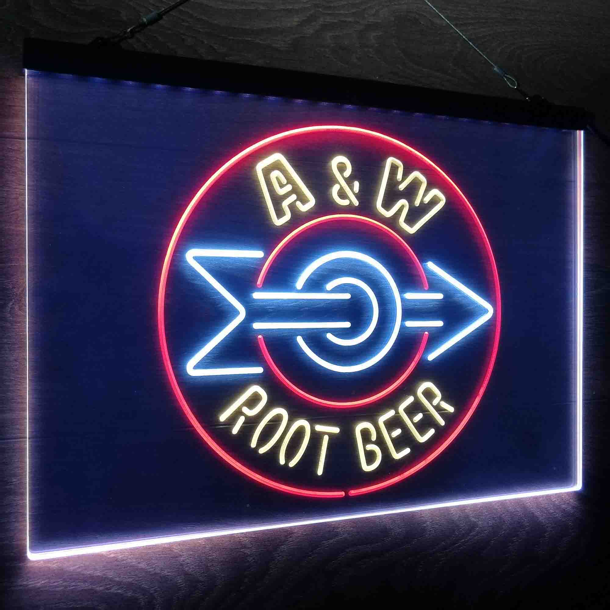 A & W Root Beer Neon LED Sign 3 Colors