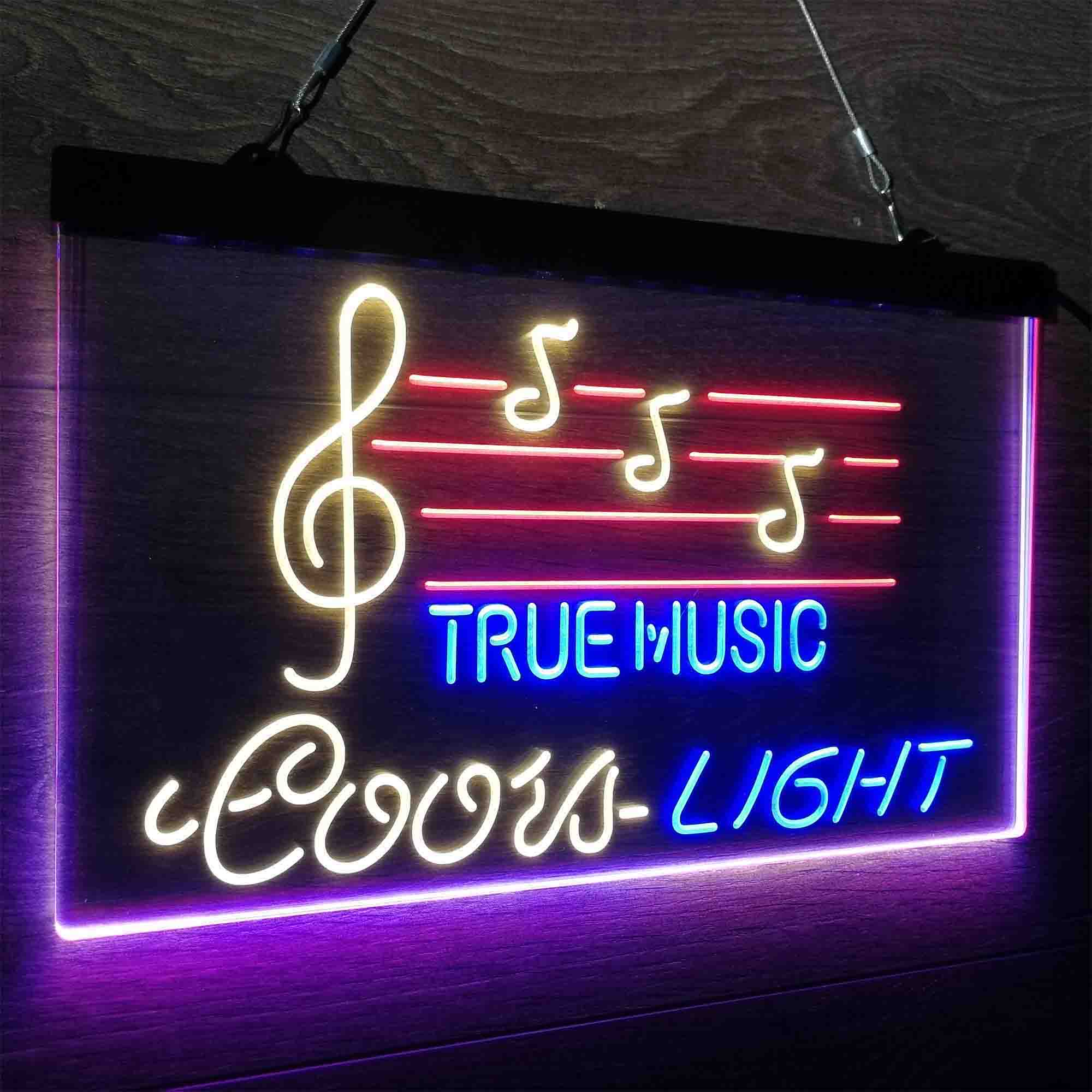 Coors Light True Music Bar Neon LED Sign 3 Colors