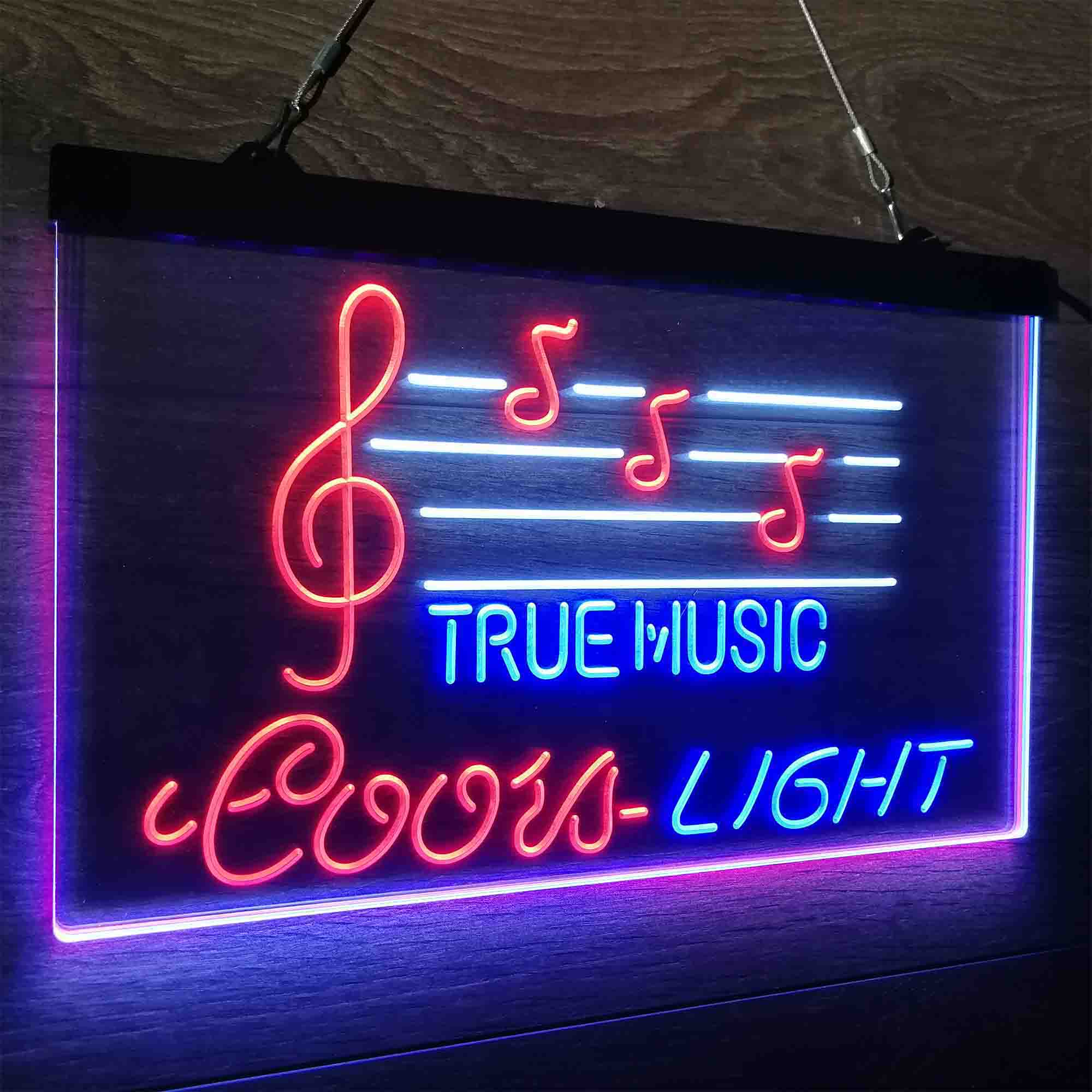 Coors Light True Music Bar Neon LED Sign 3 Colors