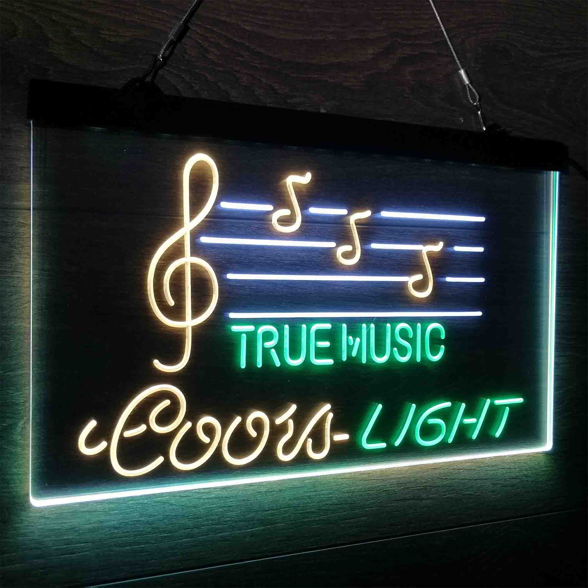 Coors Light True Music Bar Neon LED Sign 3 Colors