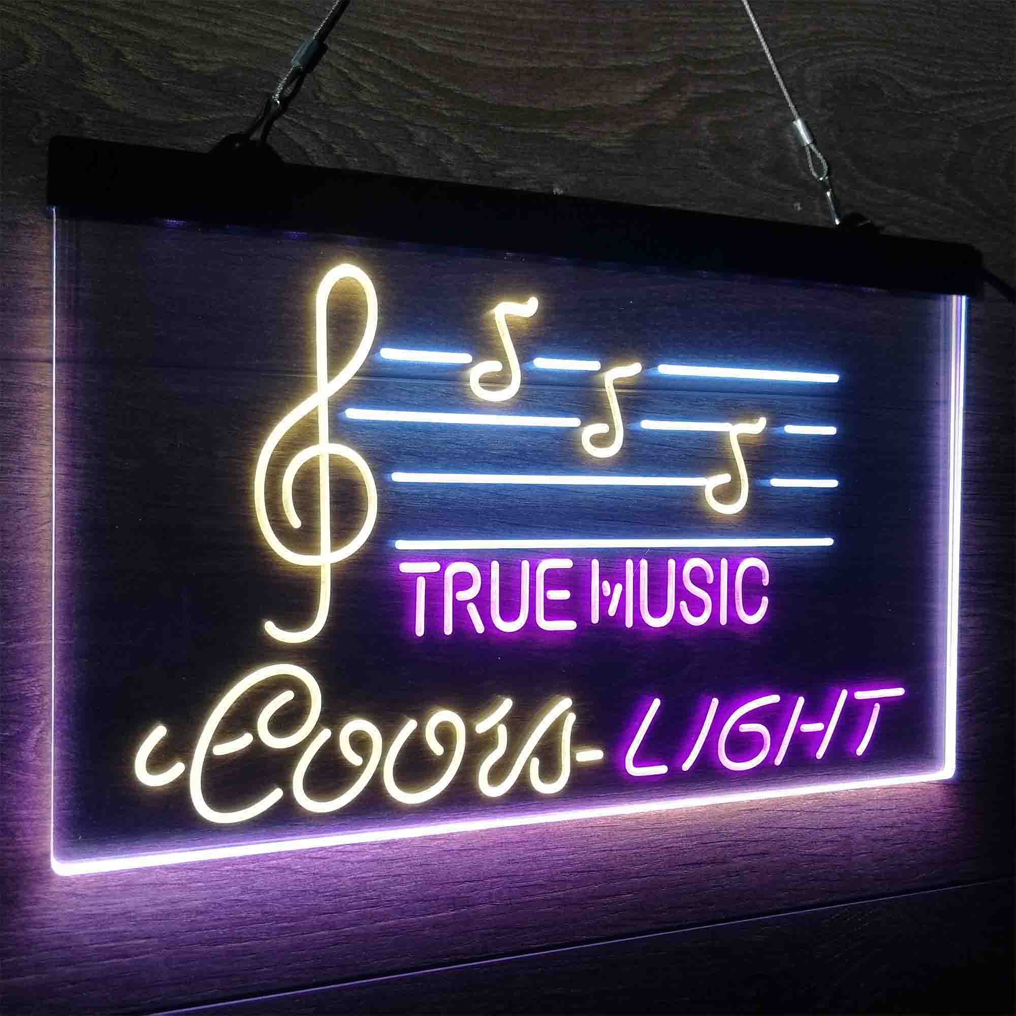 Coors Light True Music Bar Neon LED Sign 3 Colors