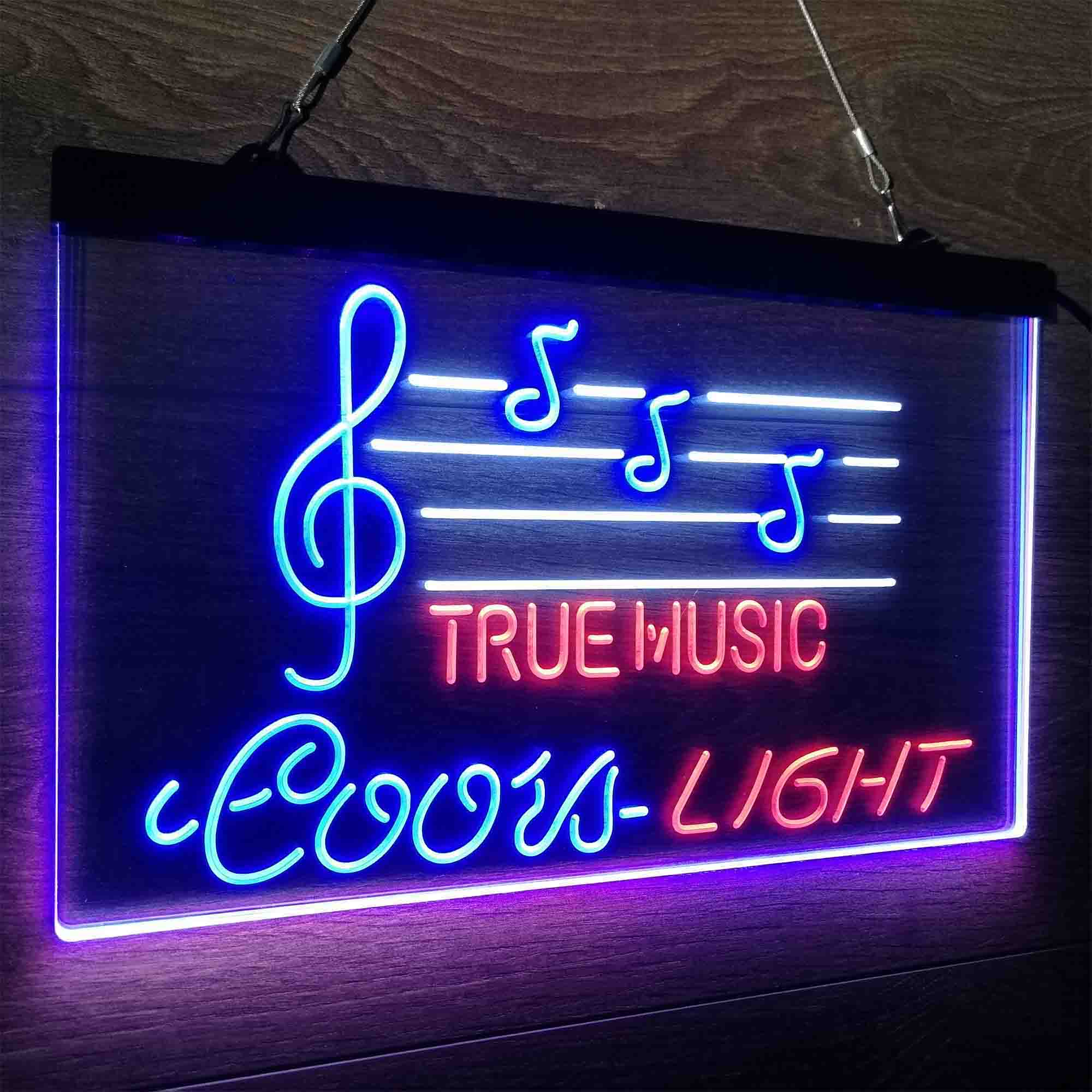 Coors Light True Music Bar Neon LED Sign 3 Colors