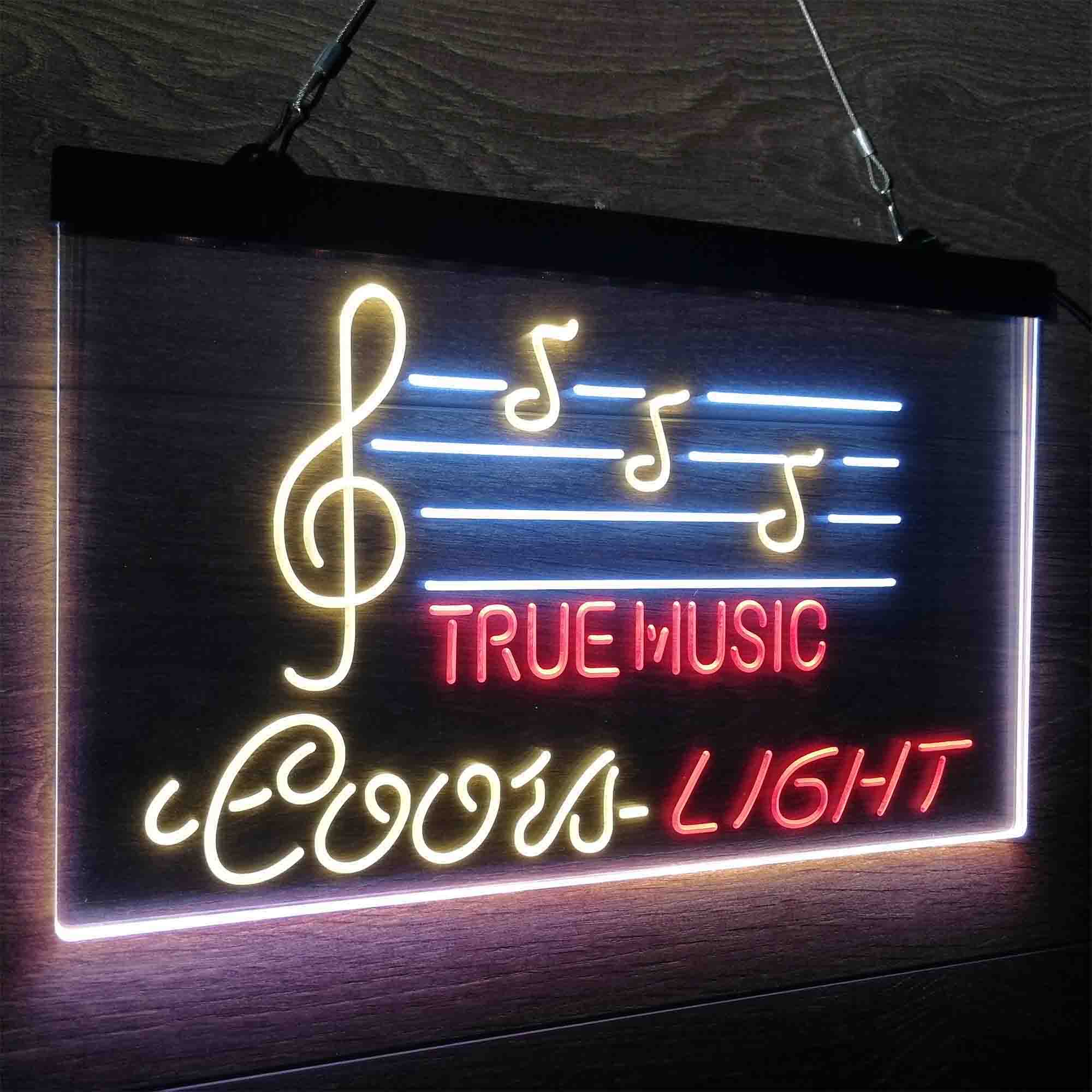 Coors Light True Music Bar Neon LED Sign 3 Colors