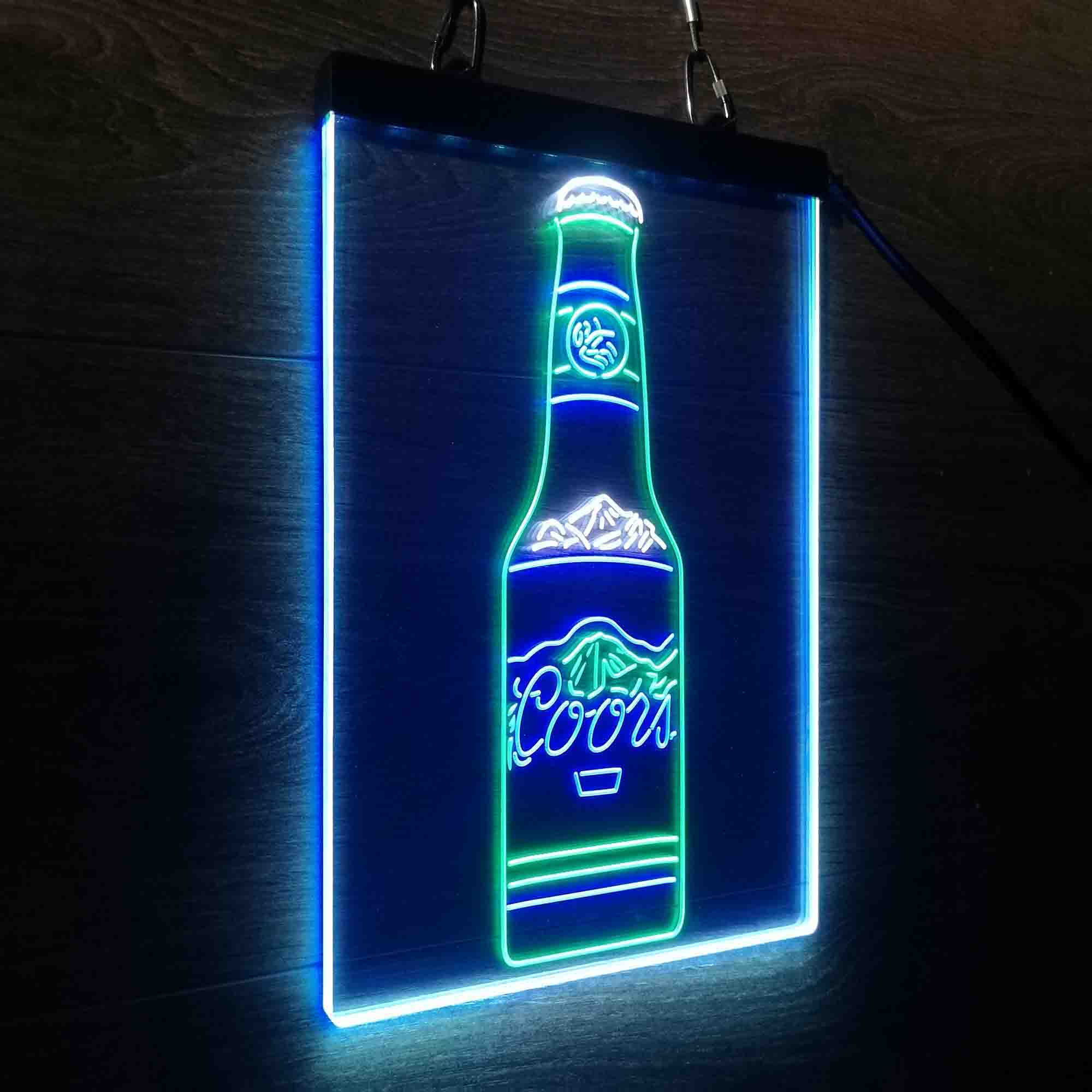 Coors Bottle Beer Mountain Neon LED Sign 3 Colors