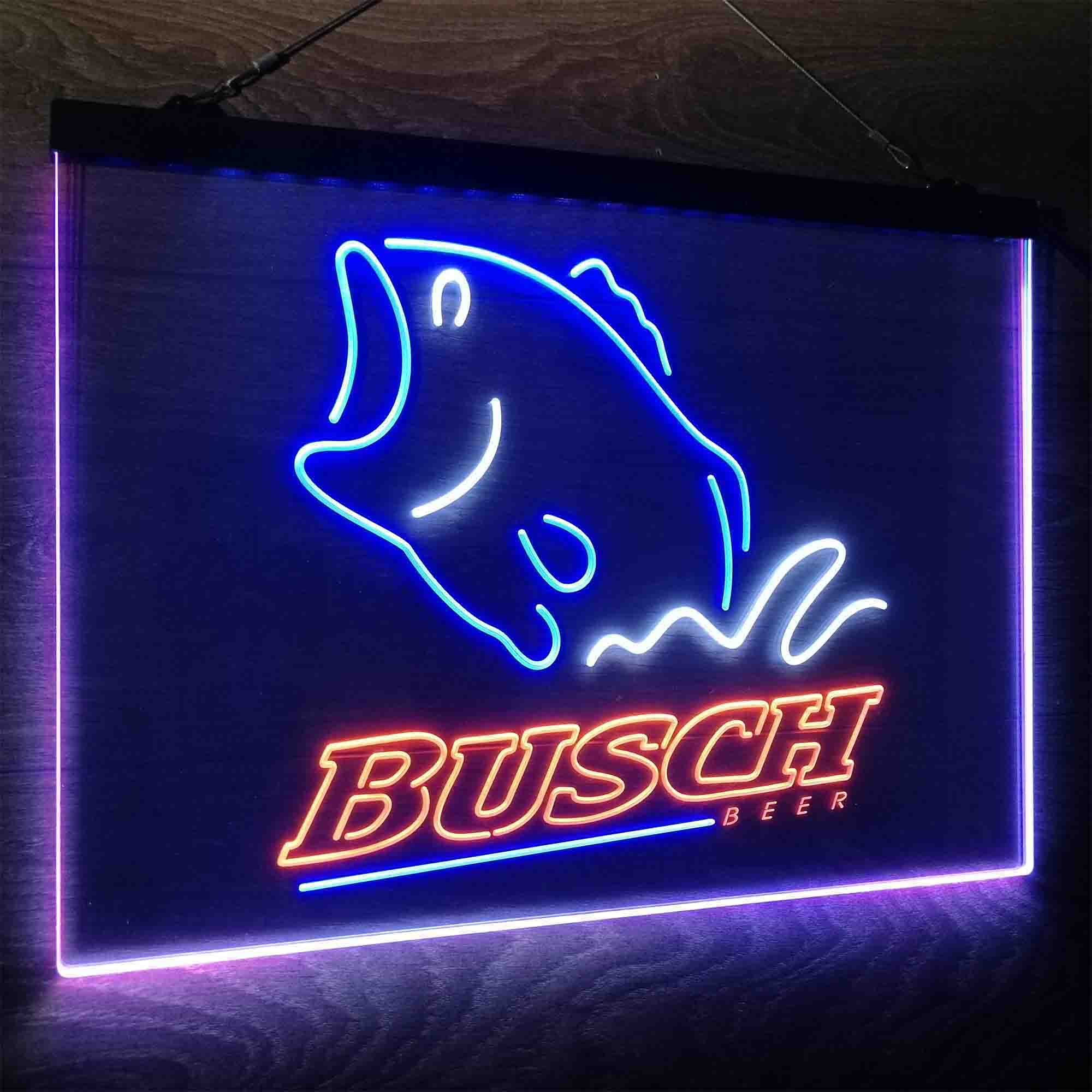 Busch Beer Fishing Camp Neon LED Sign 3 Colors